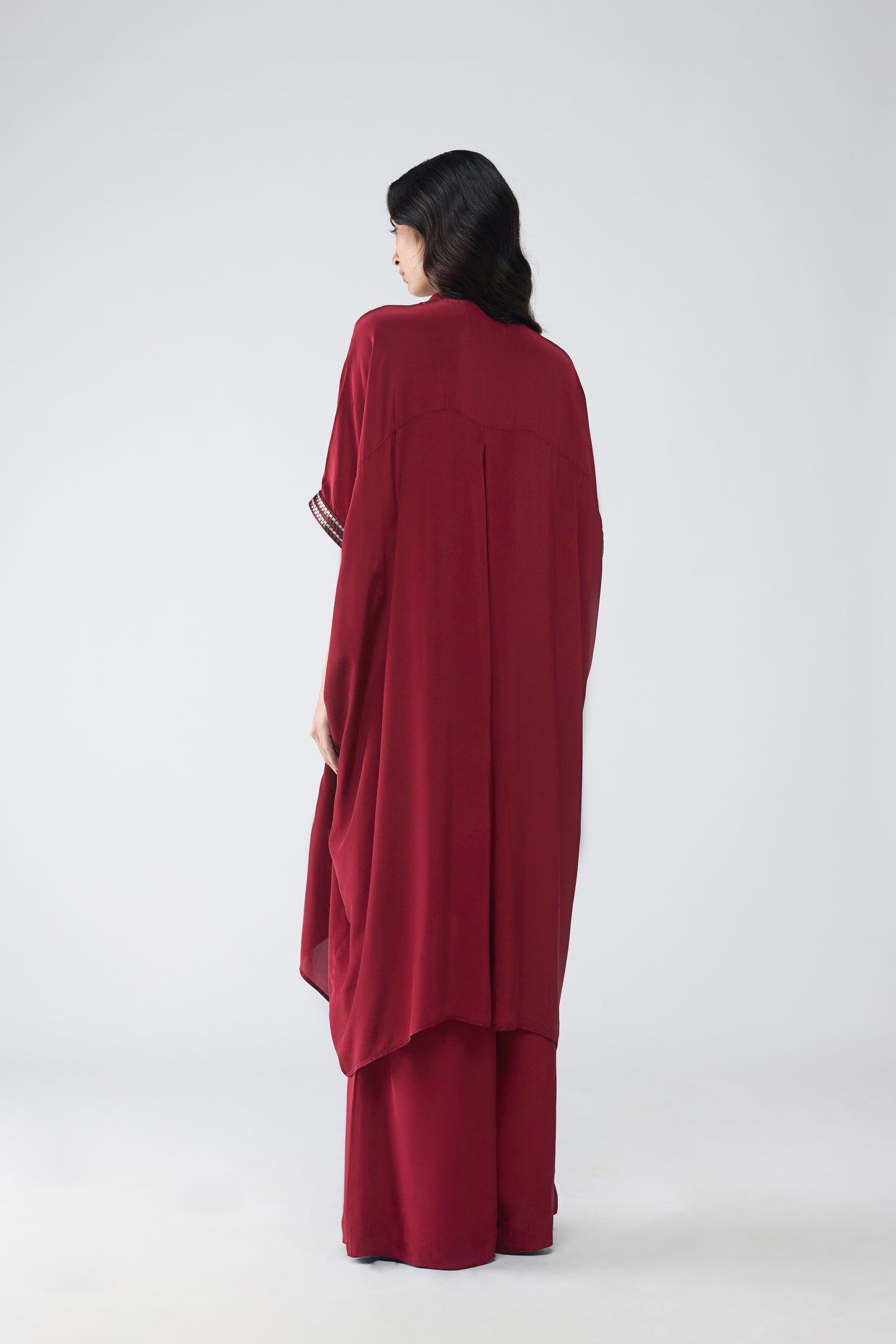 Banarsi Panelled Long Shirt Set