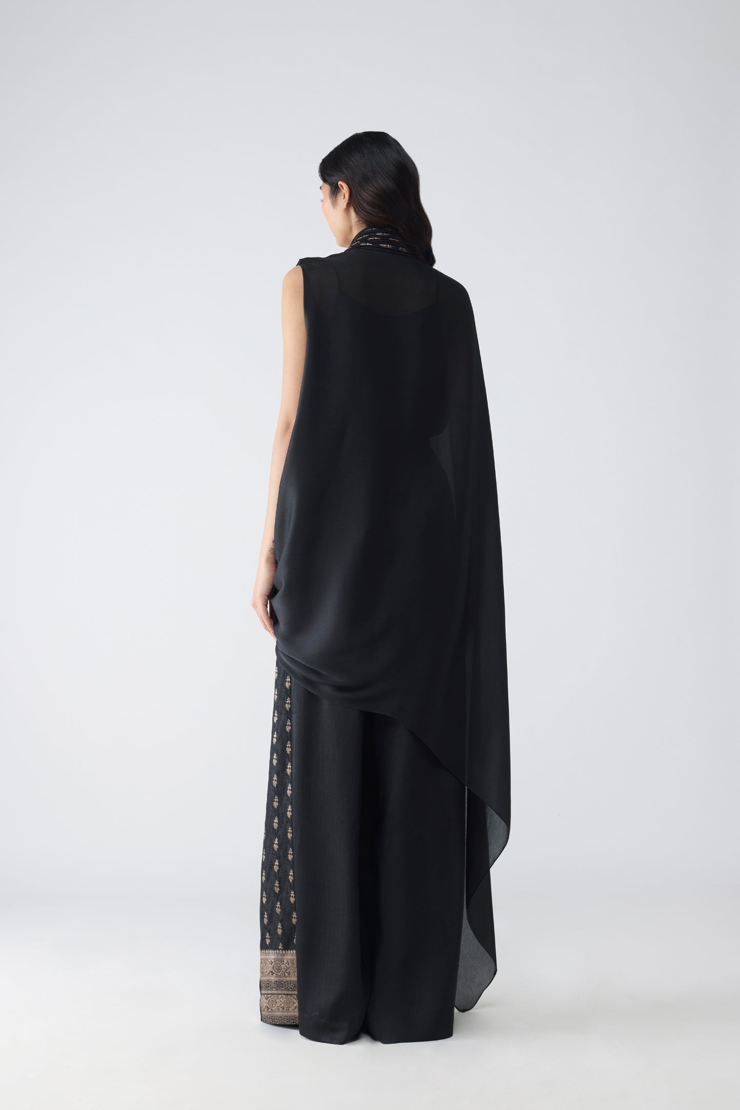Banarsi One-Sleeve Cape Set