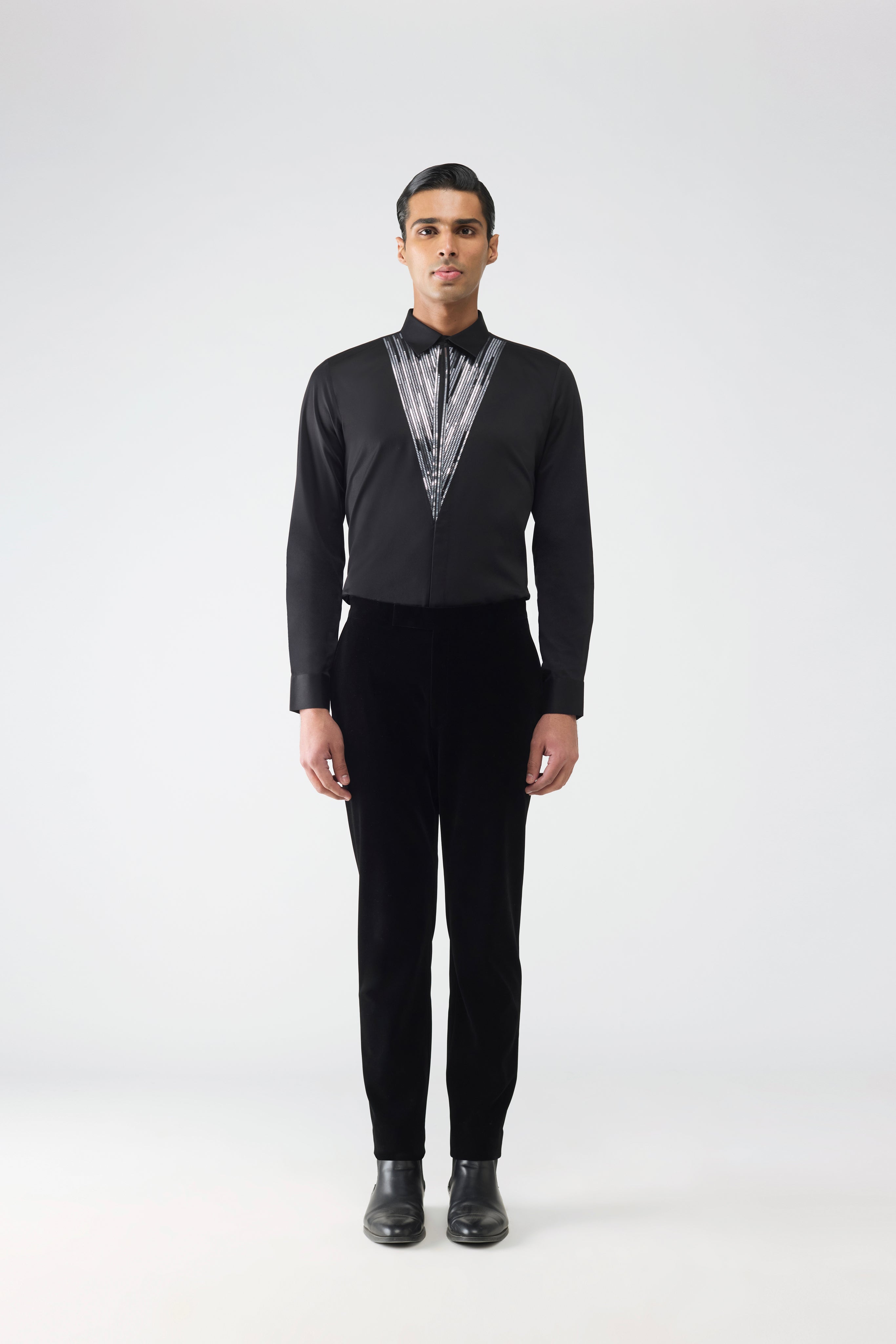 Metallic Hand Woven Textile Shirt