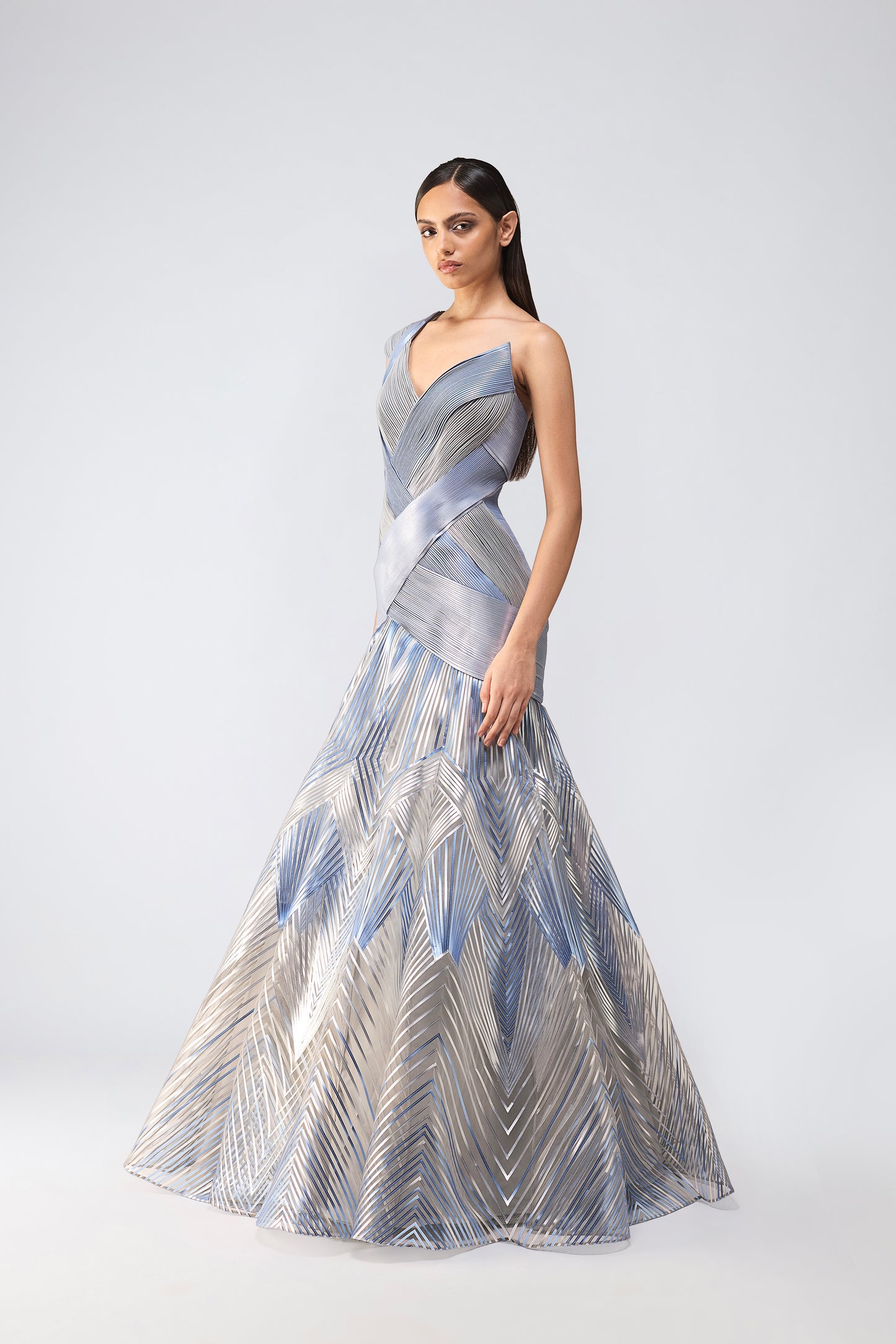 Structured Flared Gown