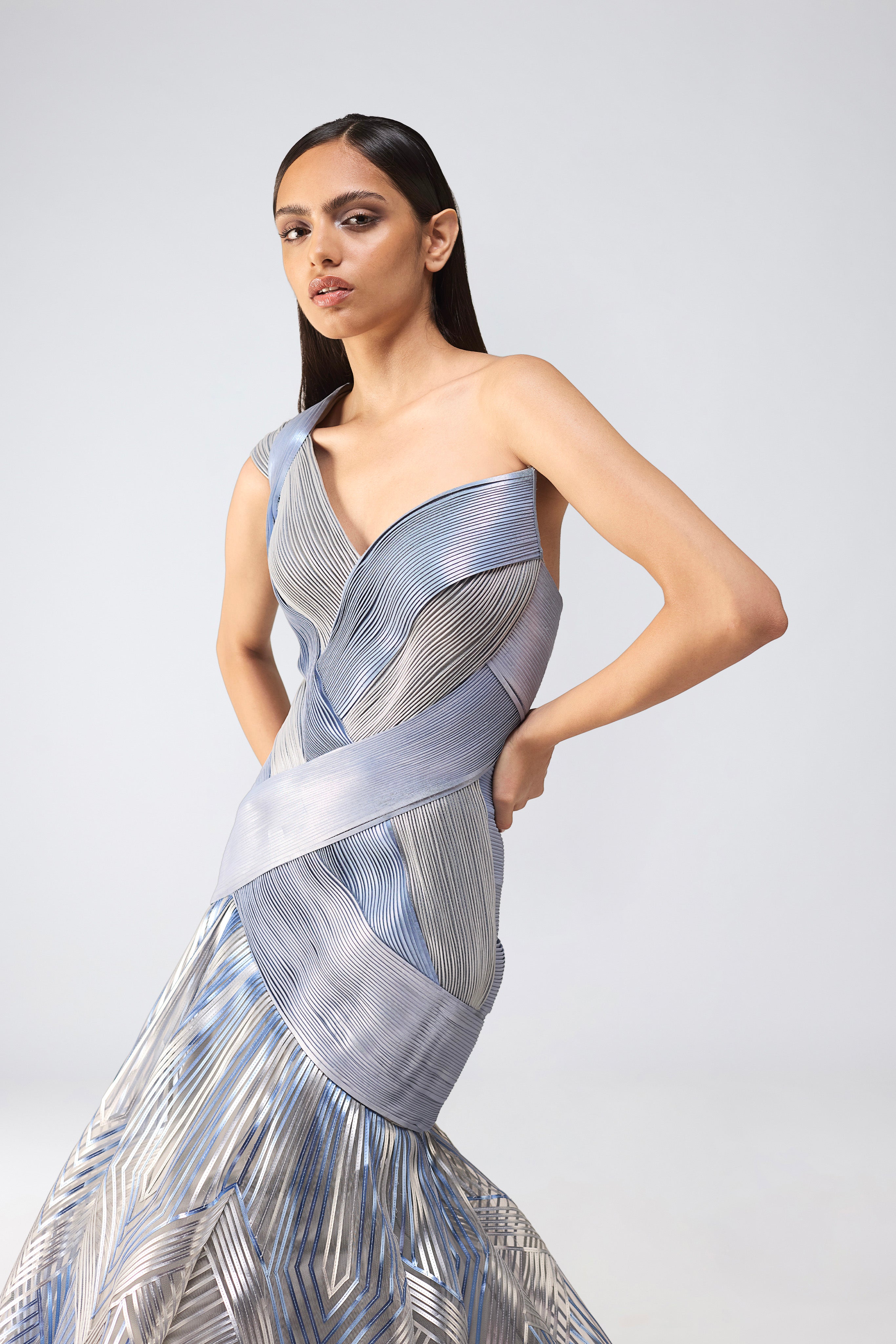 Structured Flared Gown