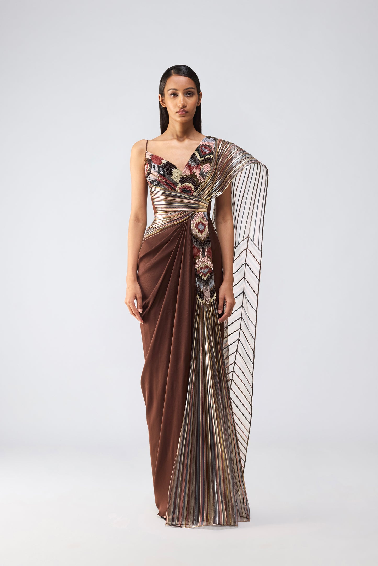 Metallic Supersonic Draped Saree
