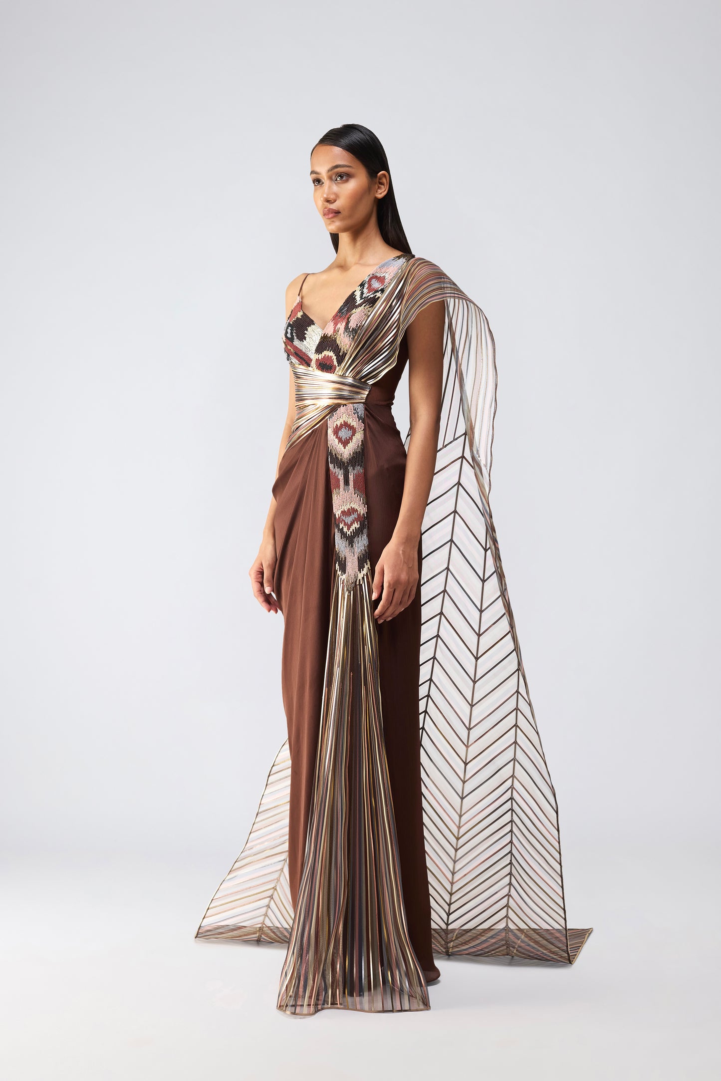 Metallic Supersonic Draped Saree