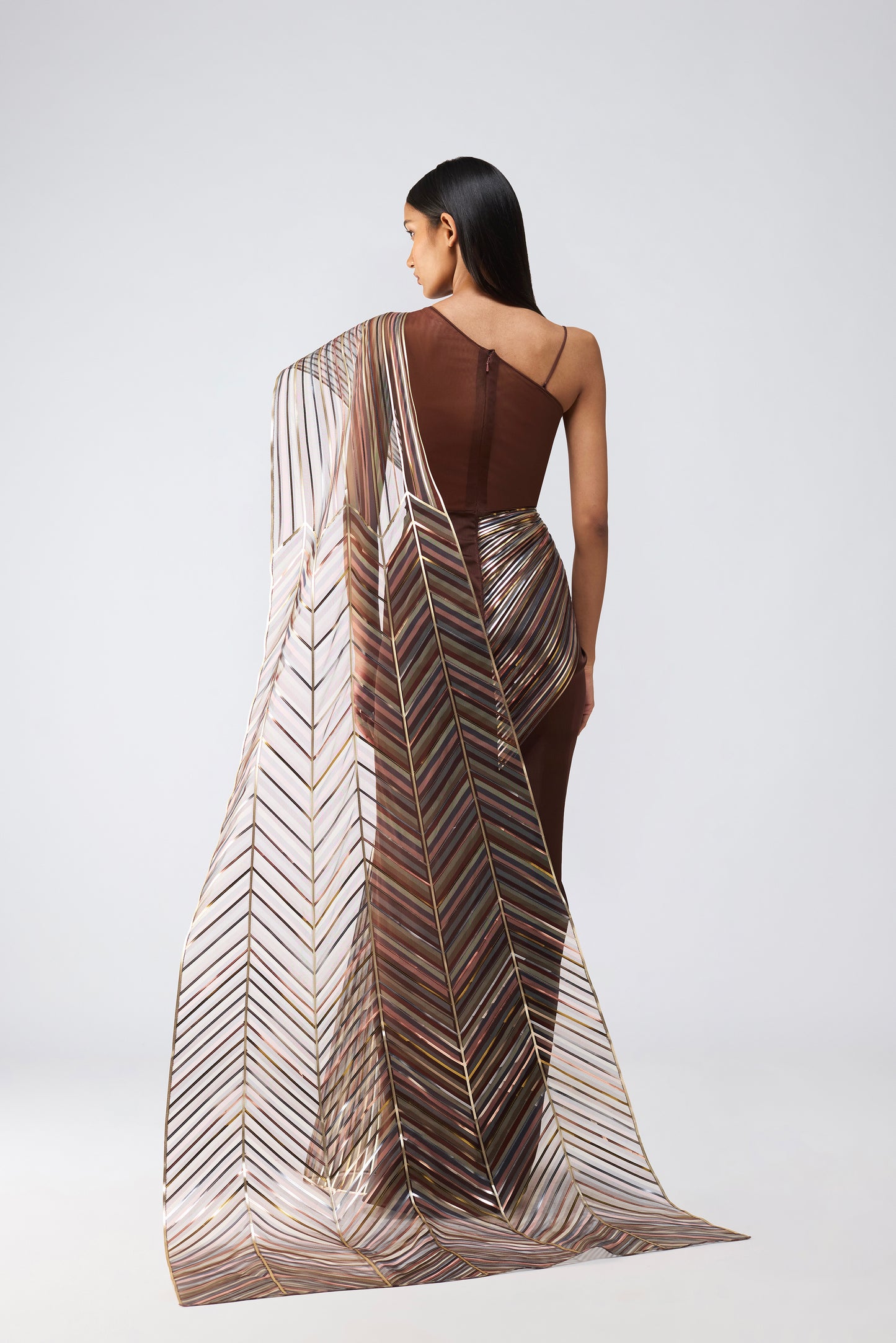 Metallic Supersonic Draped Saree