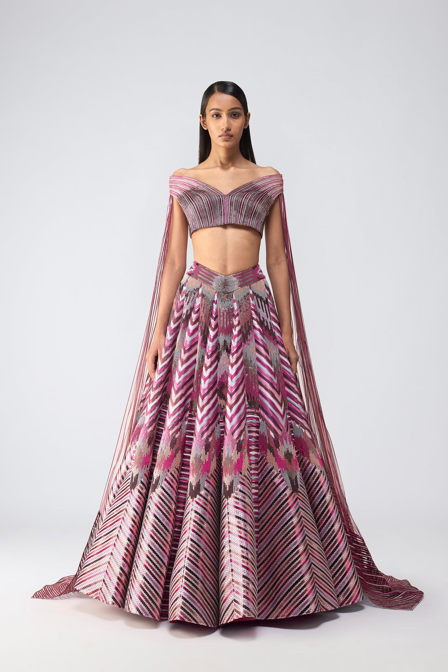 Metallic Supersonic Top With Wings And Skirt