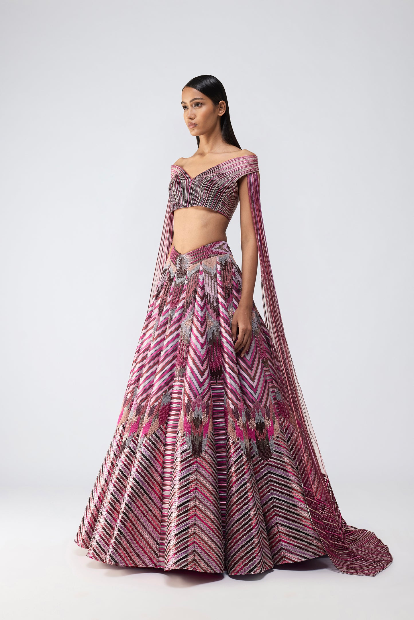 Metallic Supersonic Top With Wings And Skirt