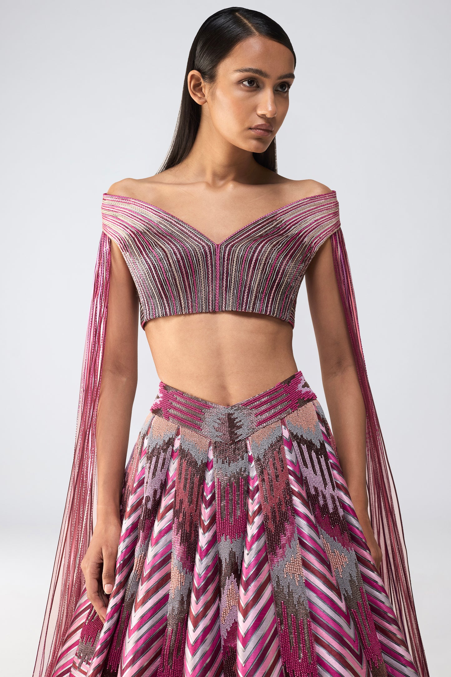 Metallic Supersonic Top With Wings And Skirt