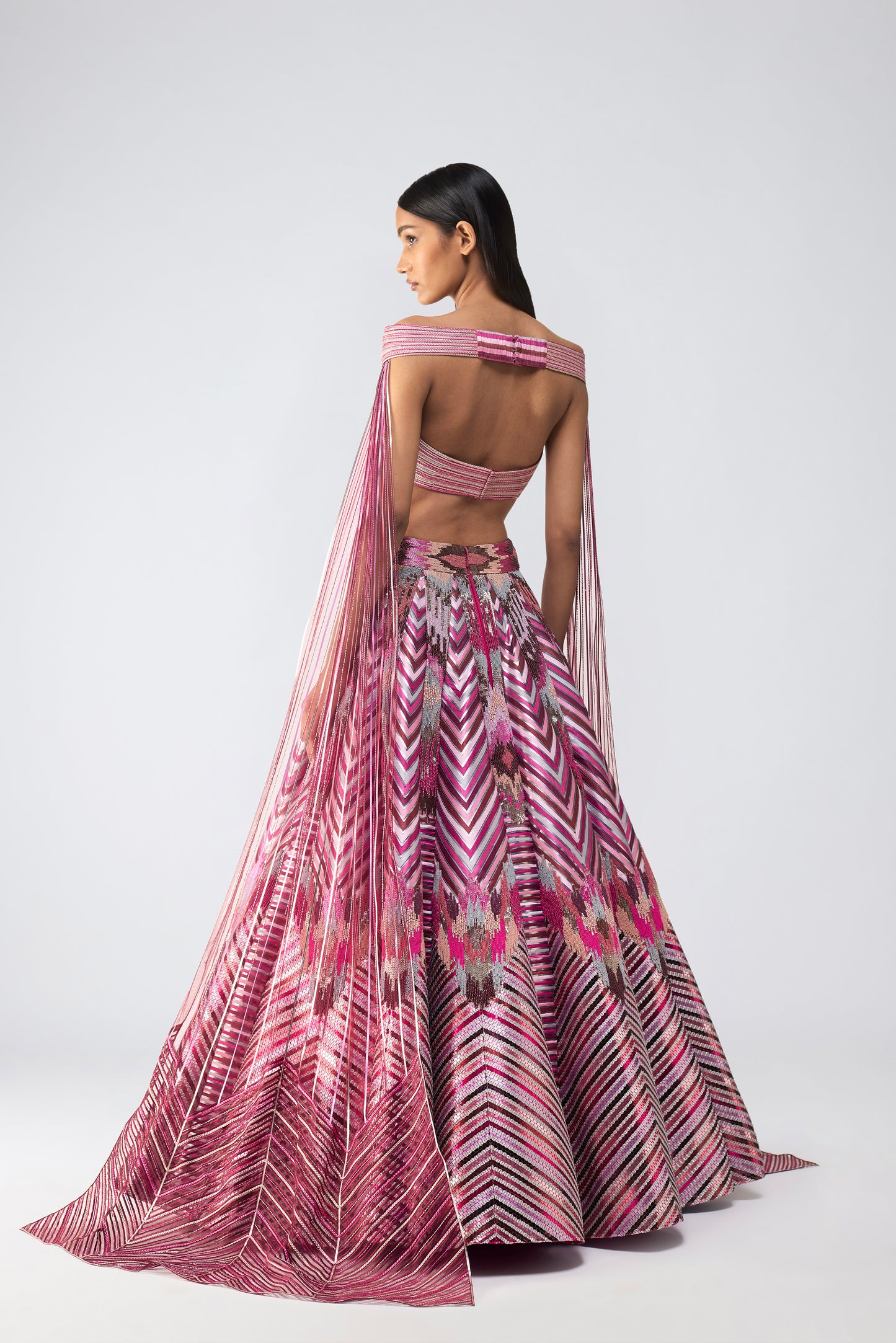 Metallic Supersonic Top With Wings And Skirt
