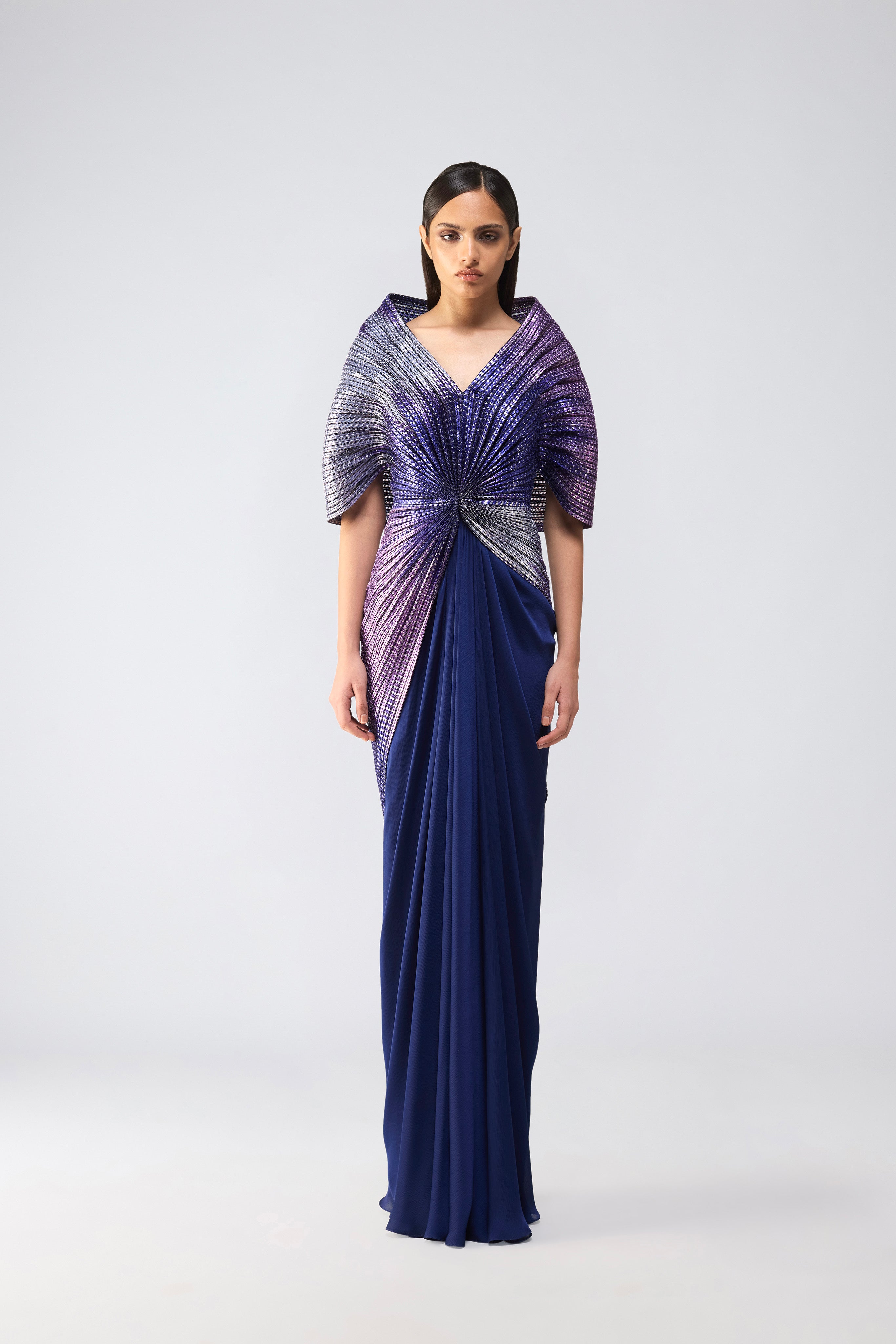 Metallic Glitch Gown