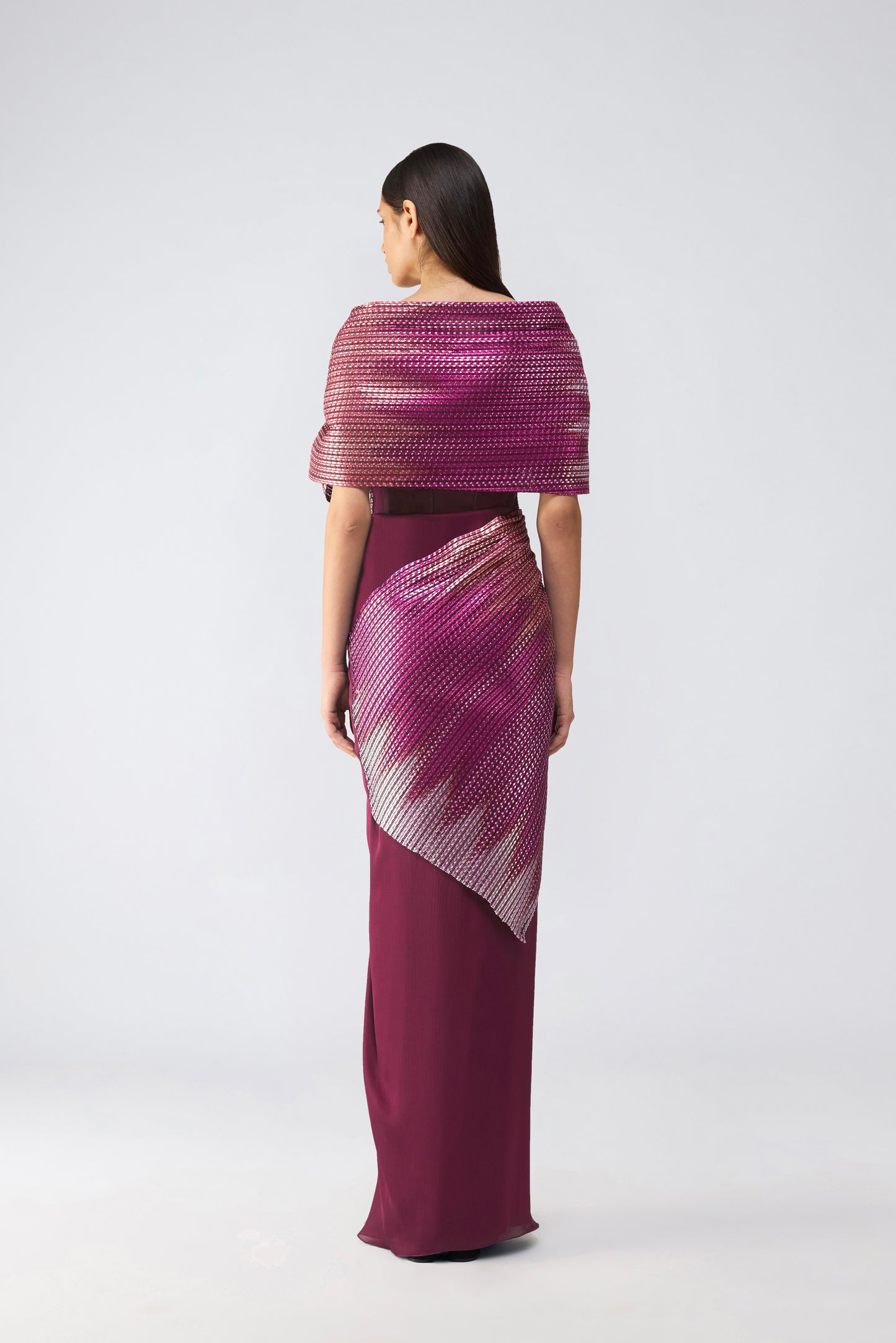 Metallic Glitch Gown