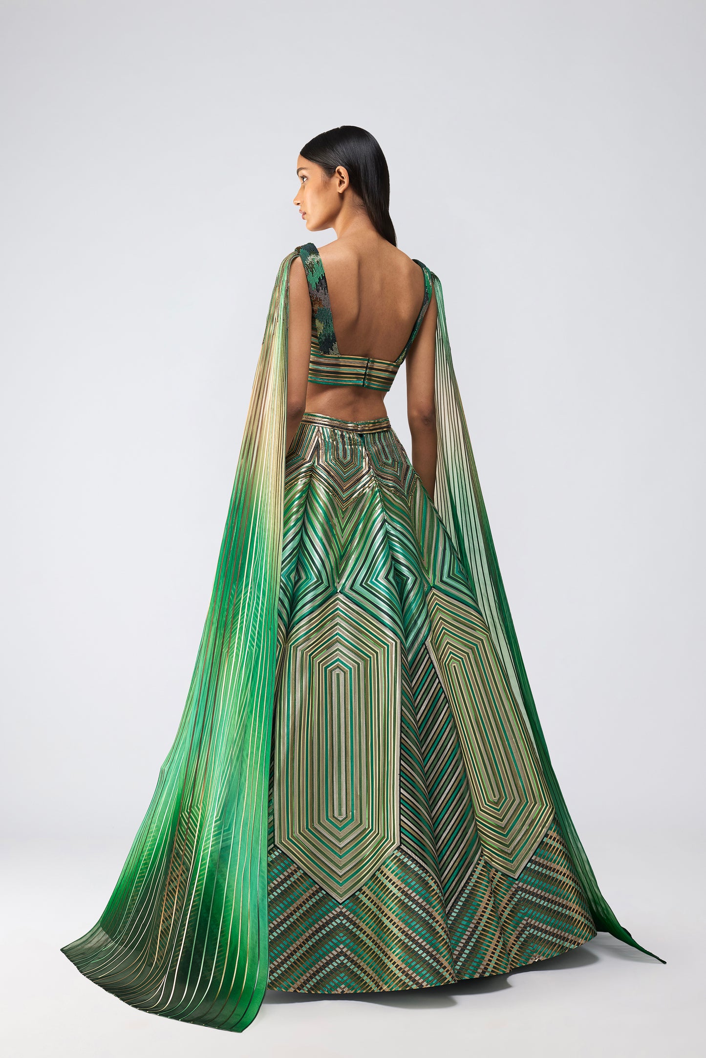 Metallic Supersonic Top With Wings And Skirt