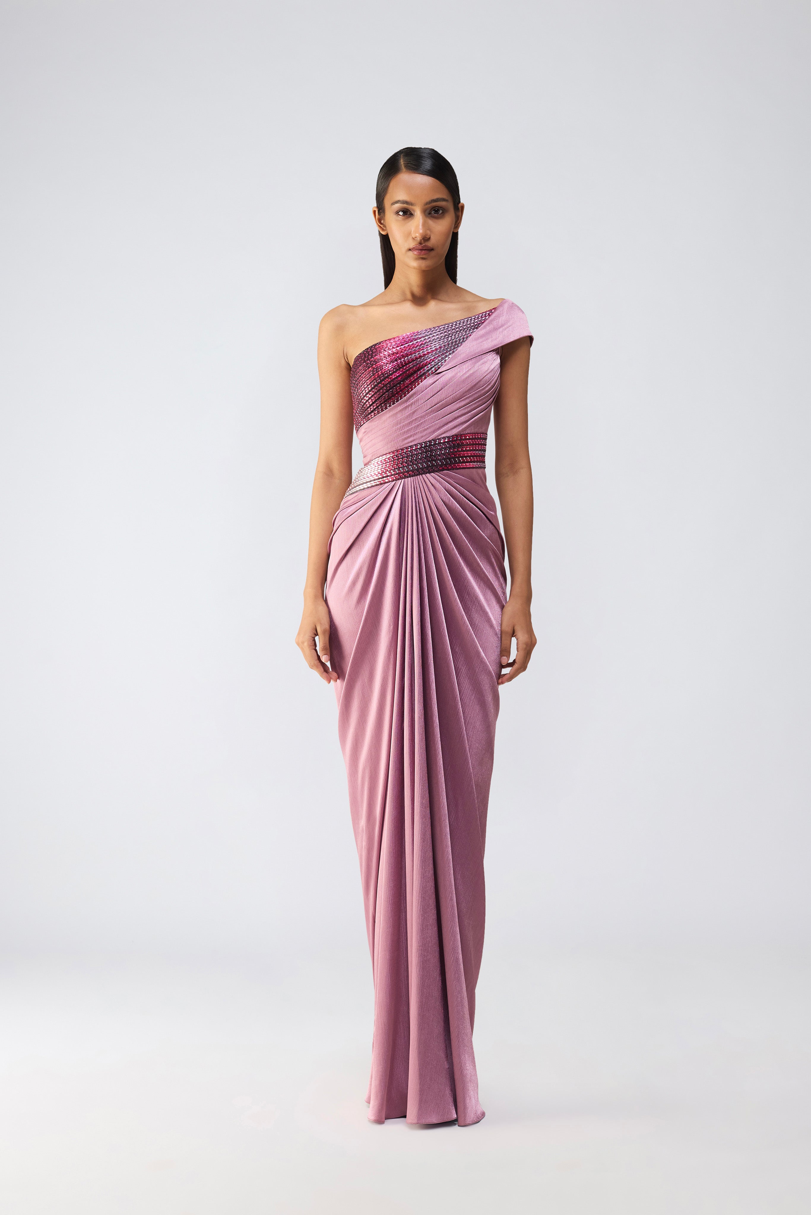 Metallic Glitch Gown