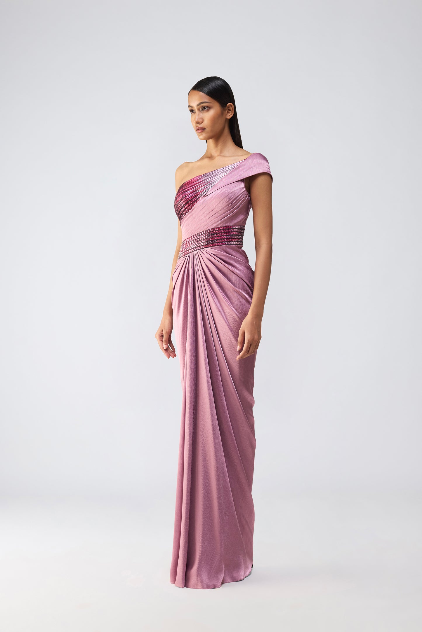 Metallic Glitch Gown