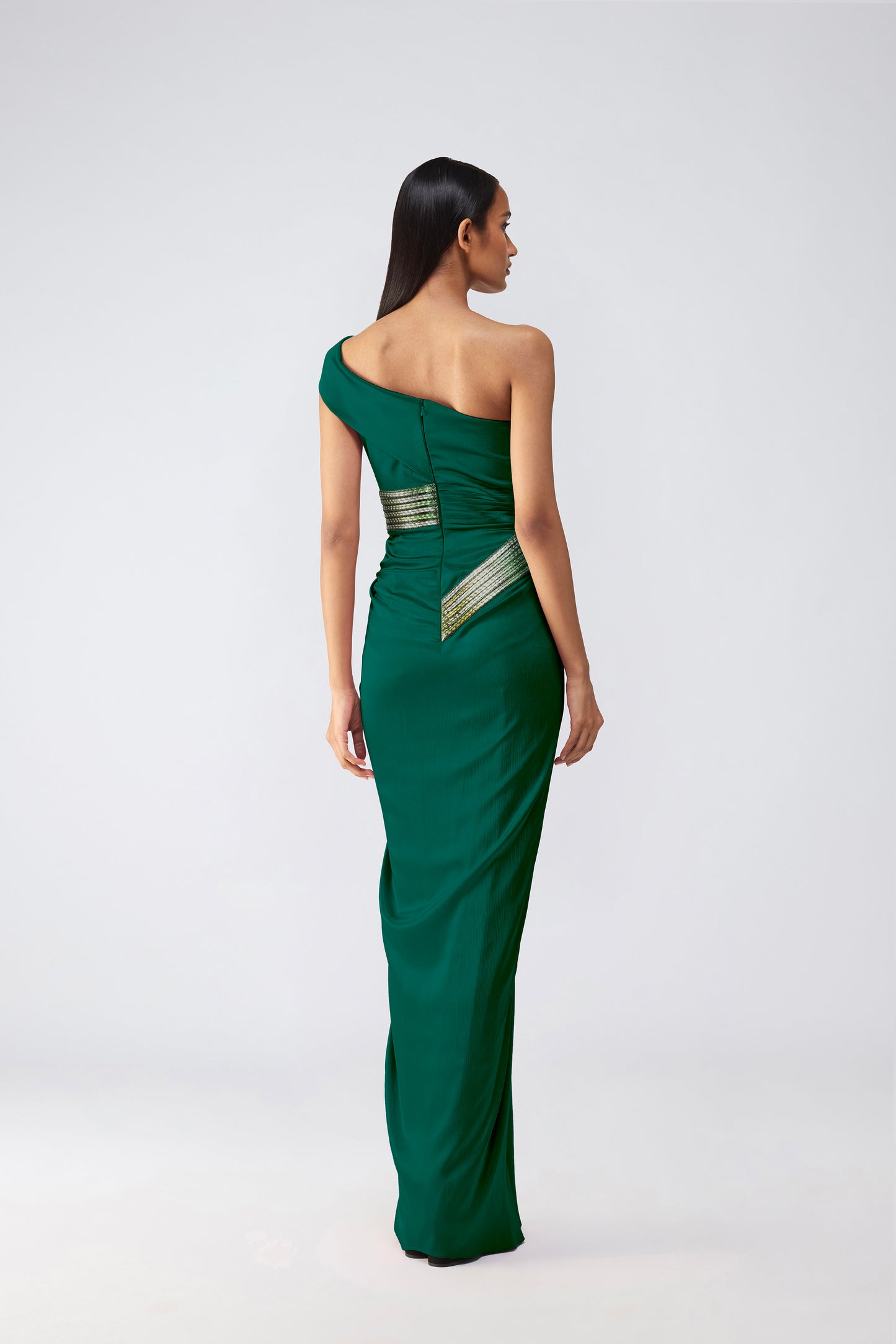 Metallic Glitch Gown