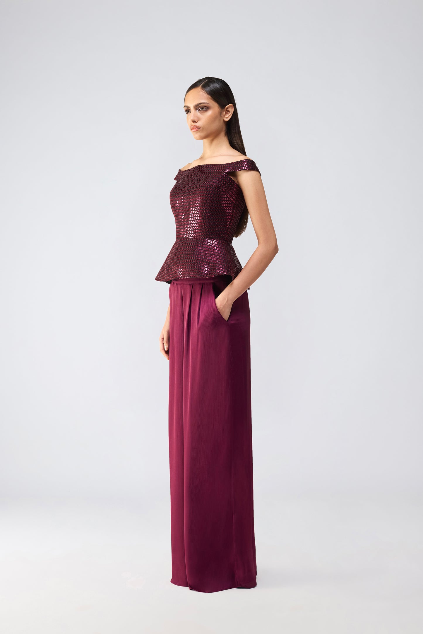 Metallic Corset With Pants