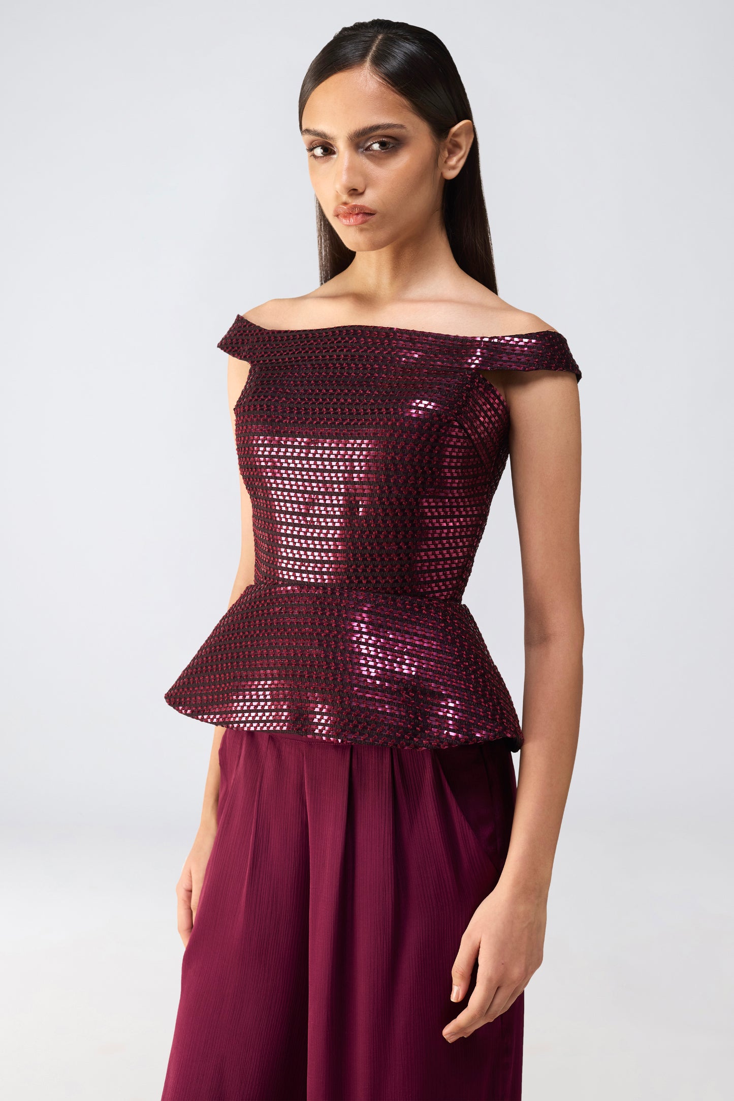 Metallic Corset With Pants