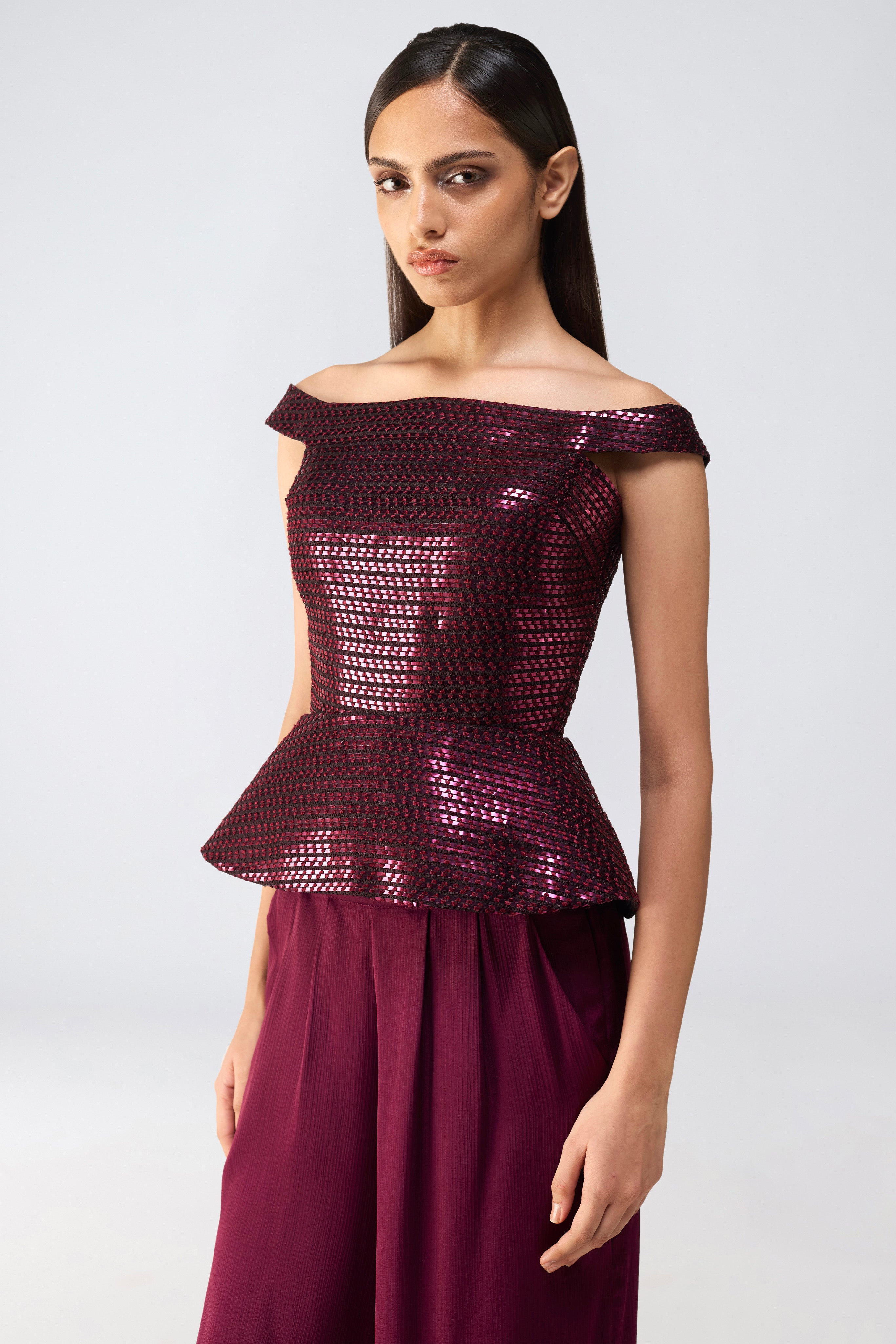 Metallic Corset With Pants