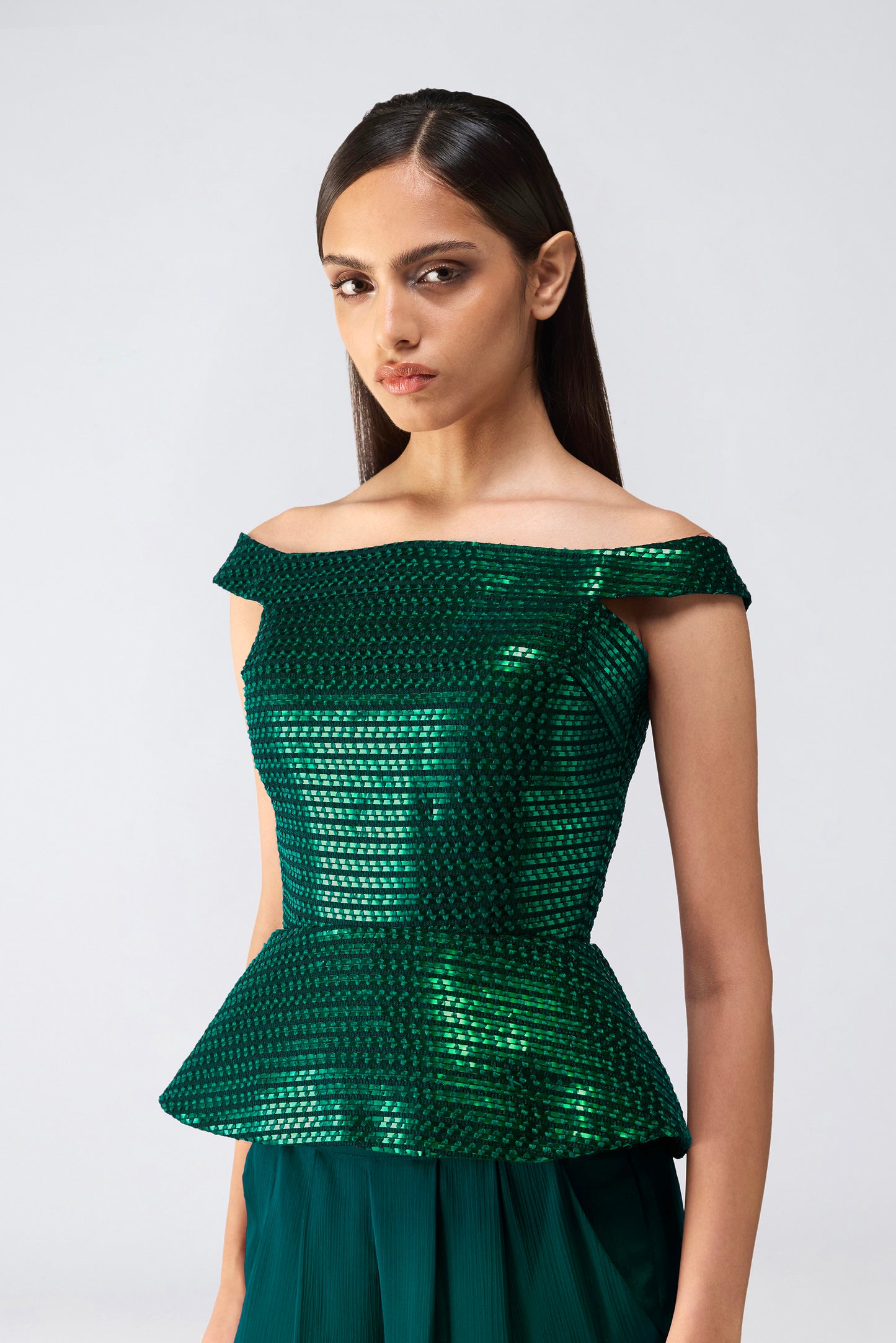 Metallic Corset With Pants