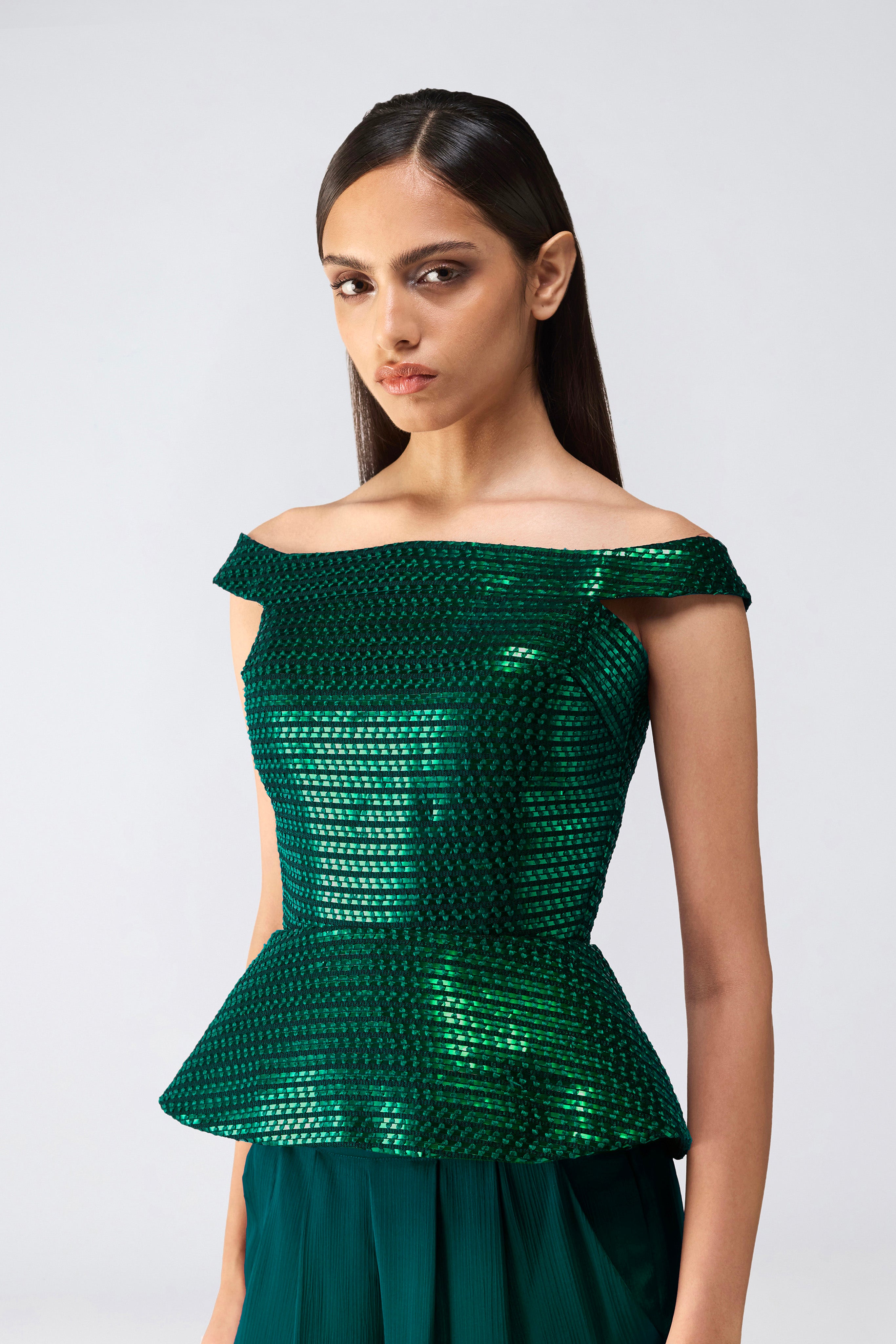 Metallic Corset With Pants