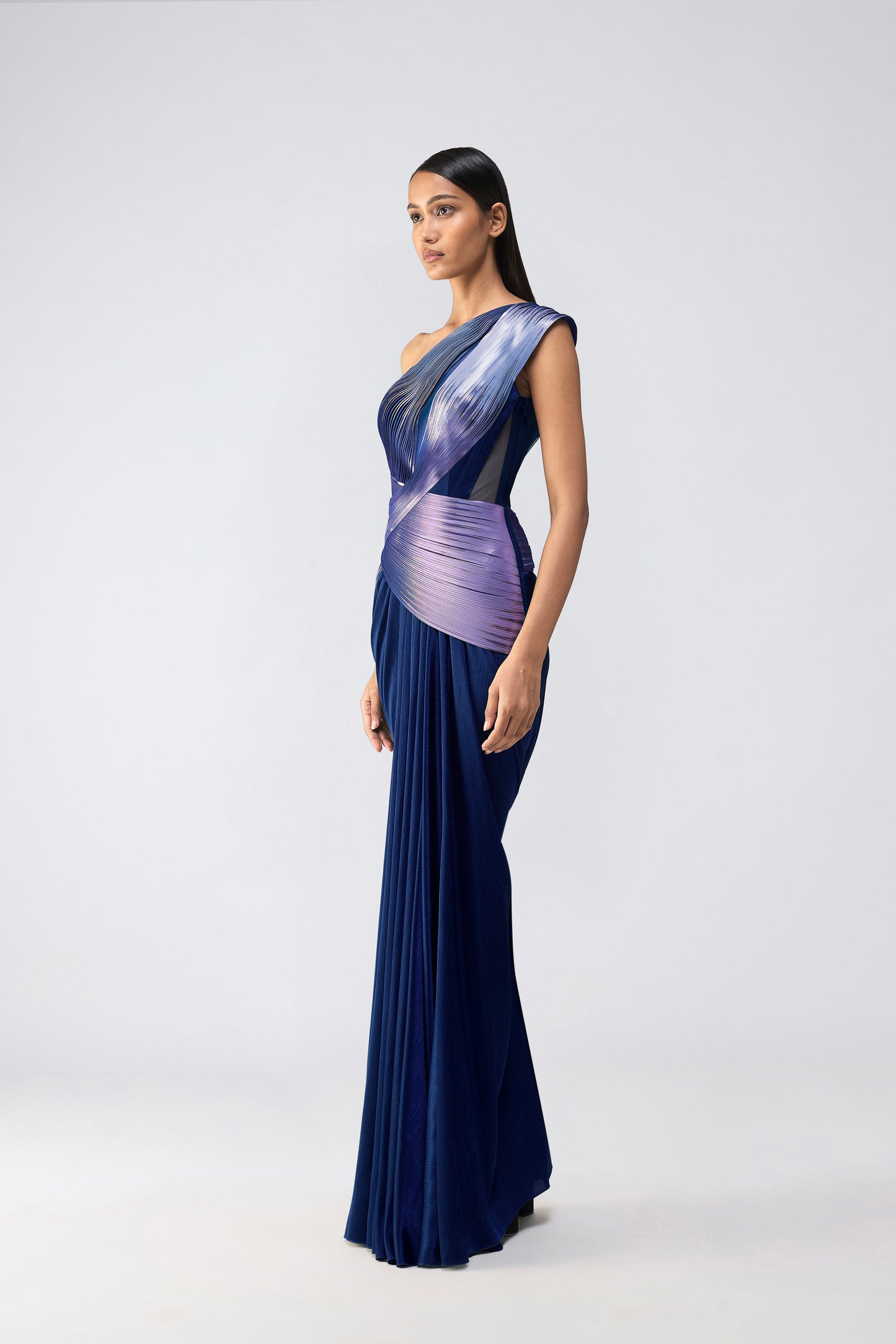 Metallic Glitch Gown