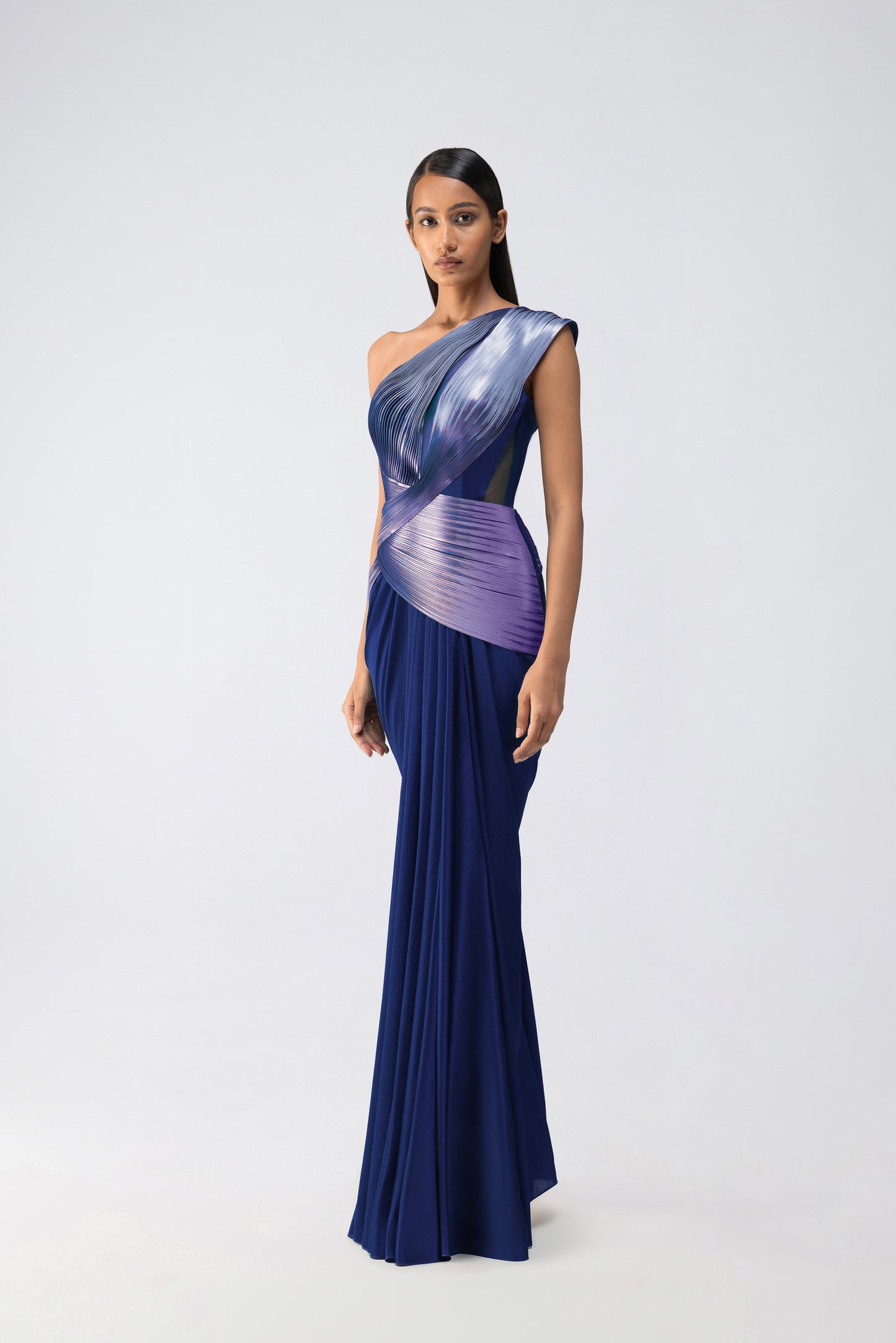 Metallic Glitch Gown