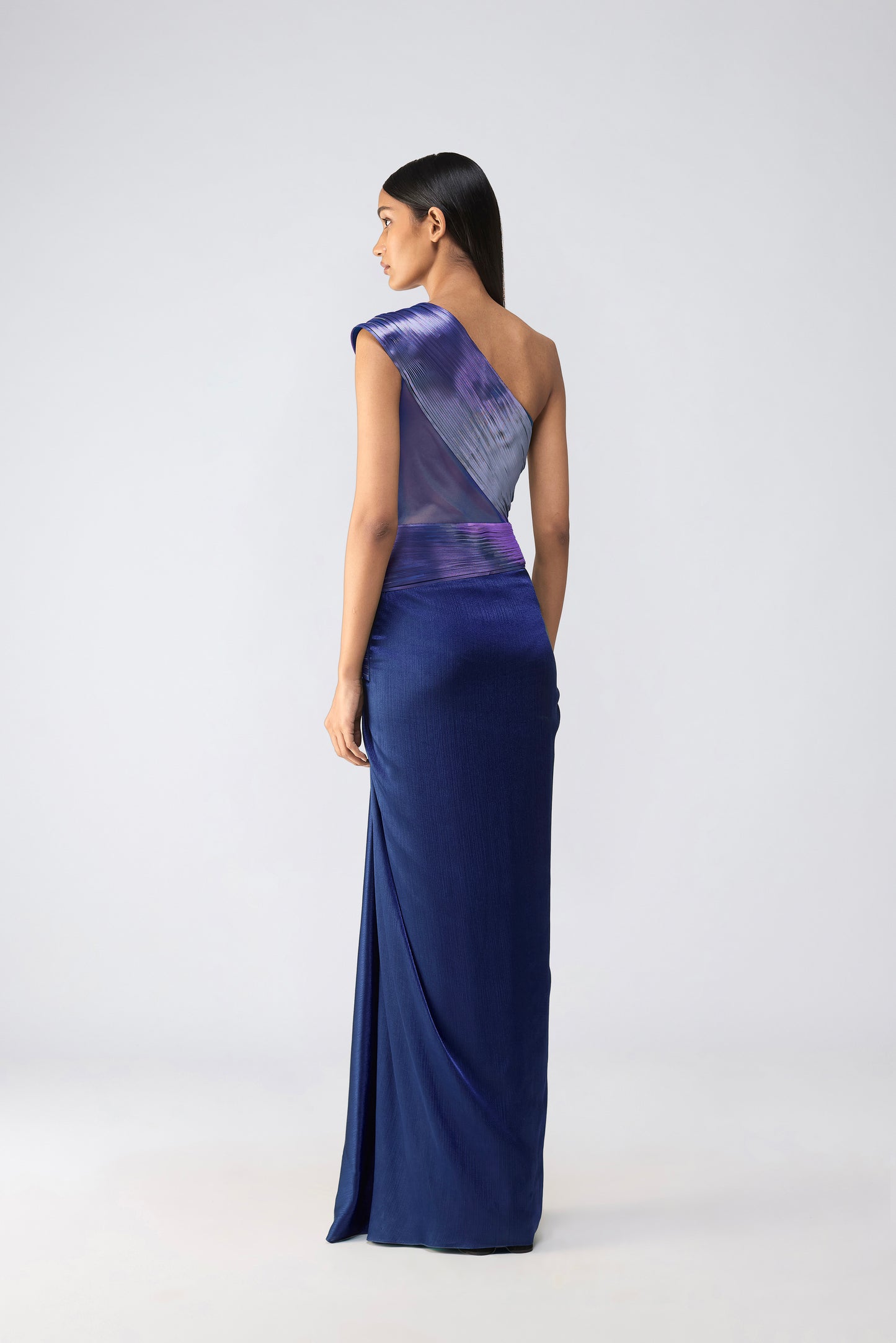 Metallic Glitch Gown