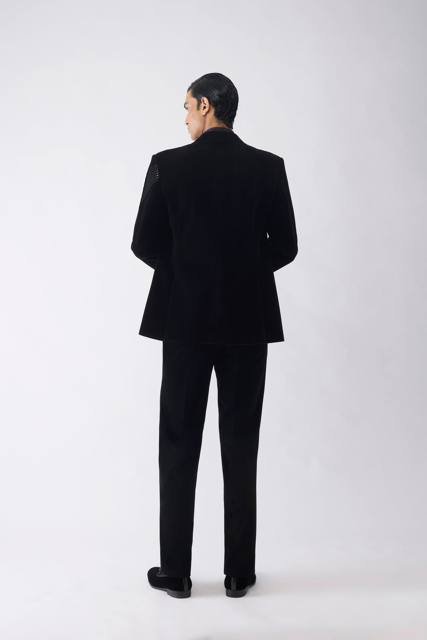 Metallic Hand-Woven Tuxedo Set