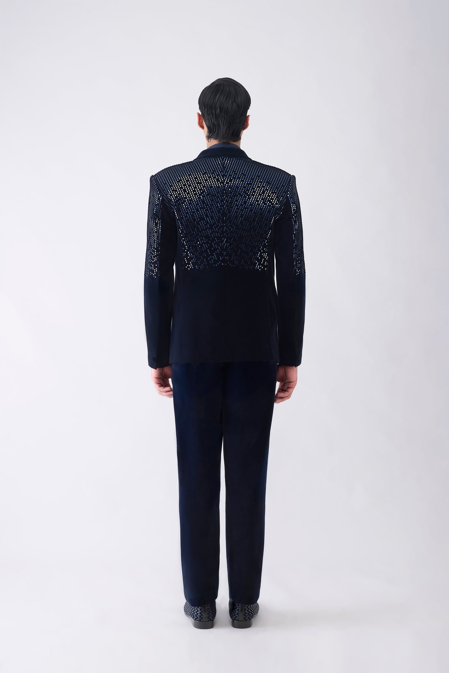 Metallic Pixelated Tuxedo Set
