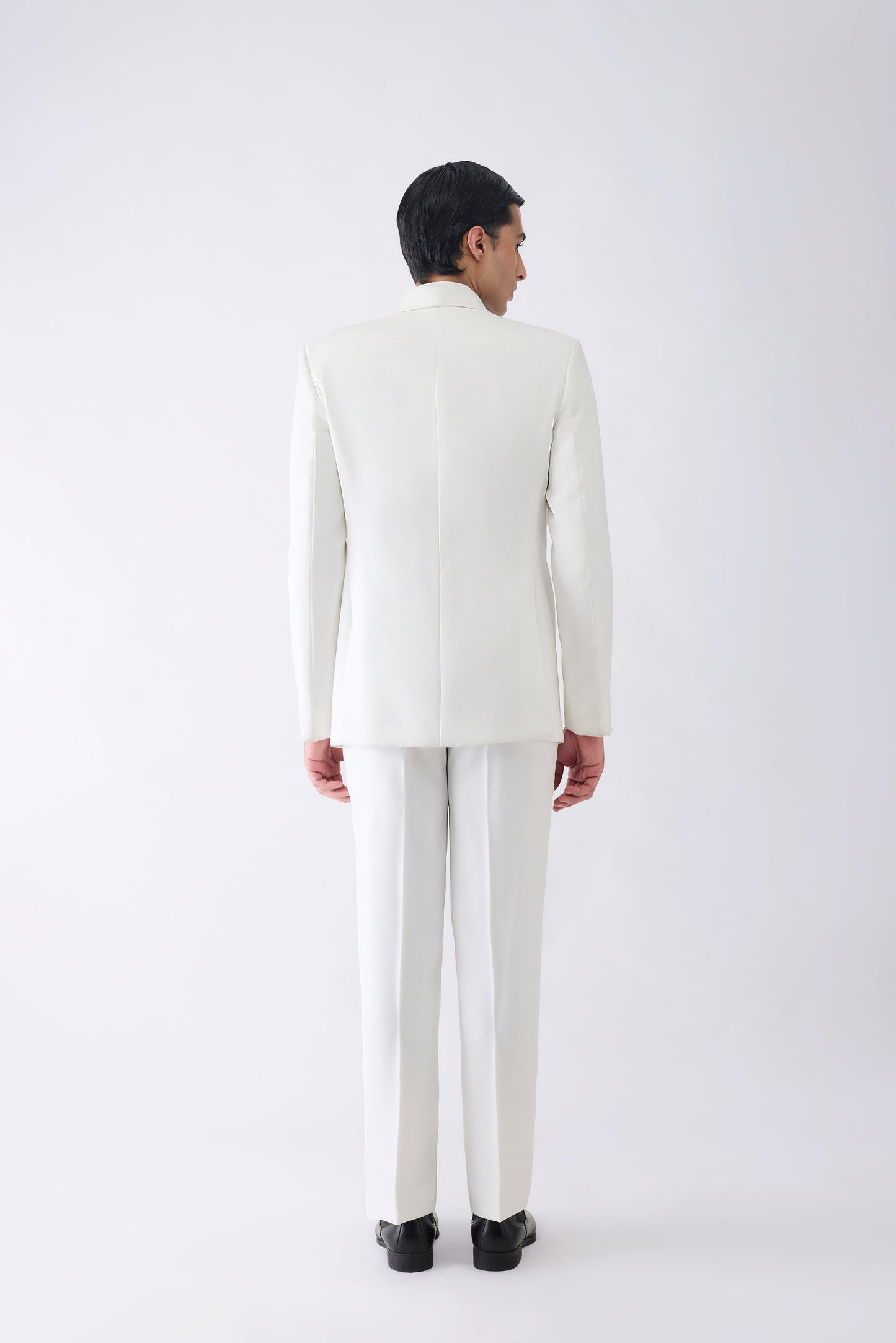 Strata Micropleated Tuxedo Set in Satin Crepe