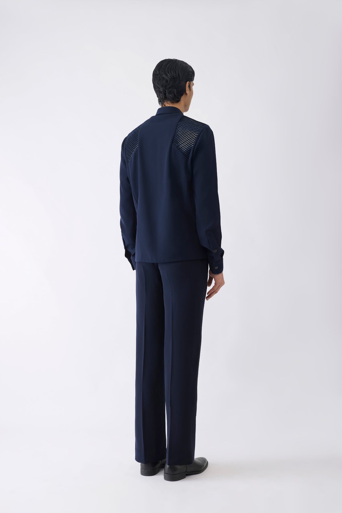 Metallic Hand Woven Shacket in Crepe