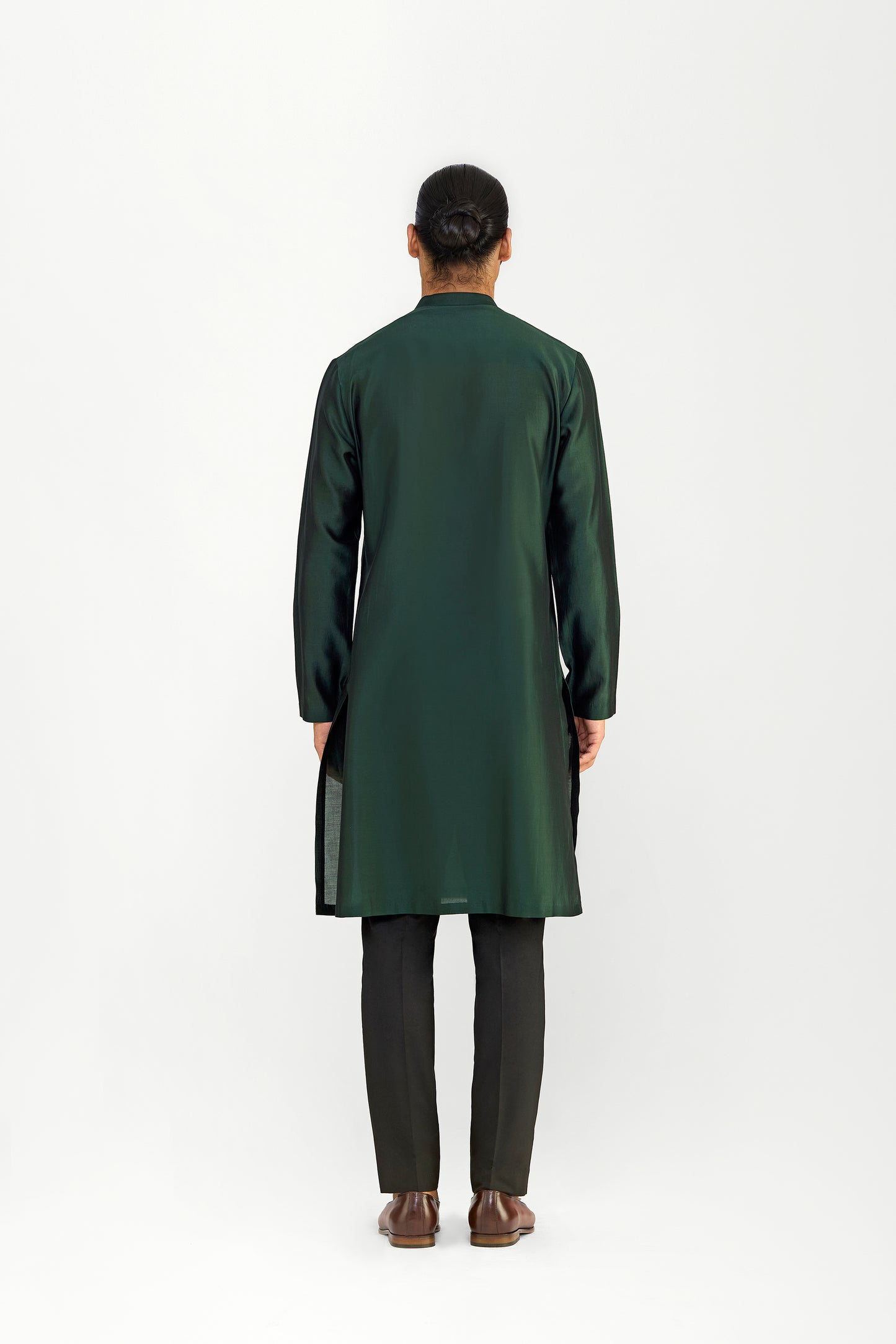Corded Trellis Chanderi Silk Kurta Set