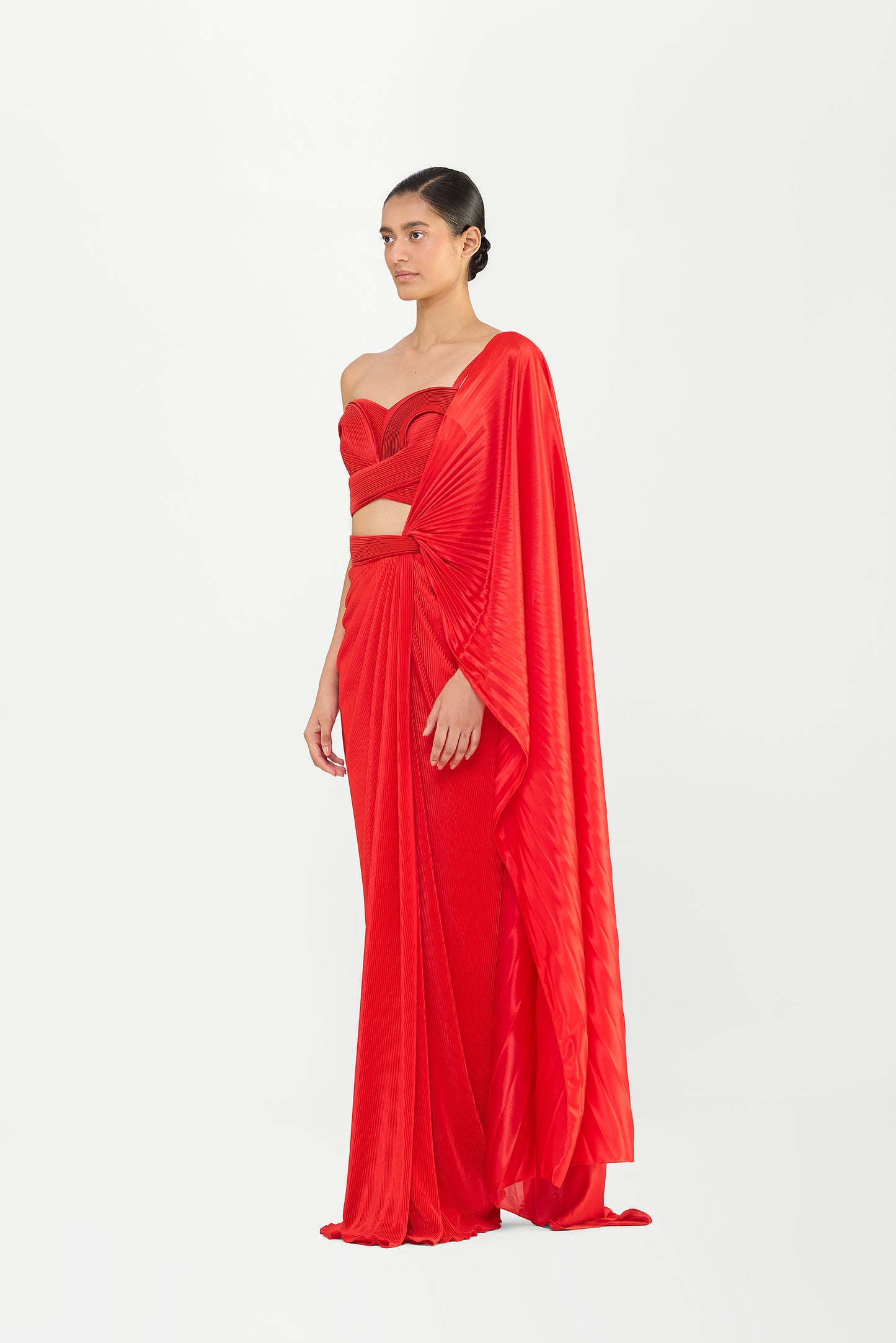 Moulded Plissé Saree