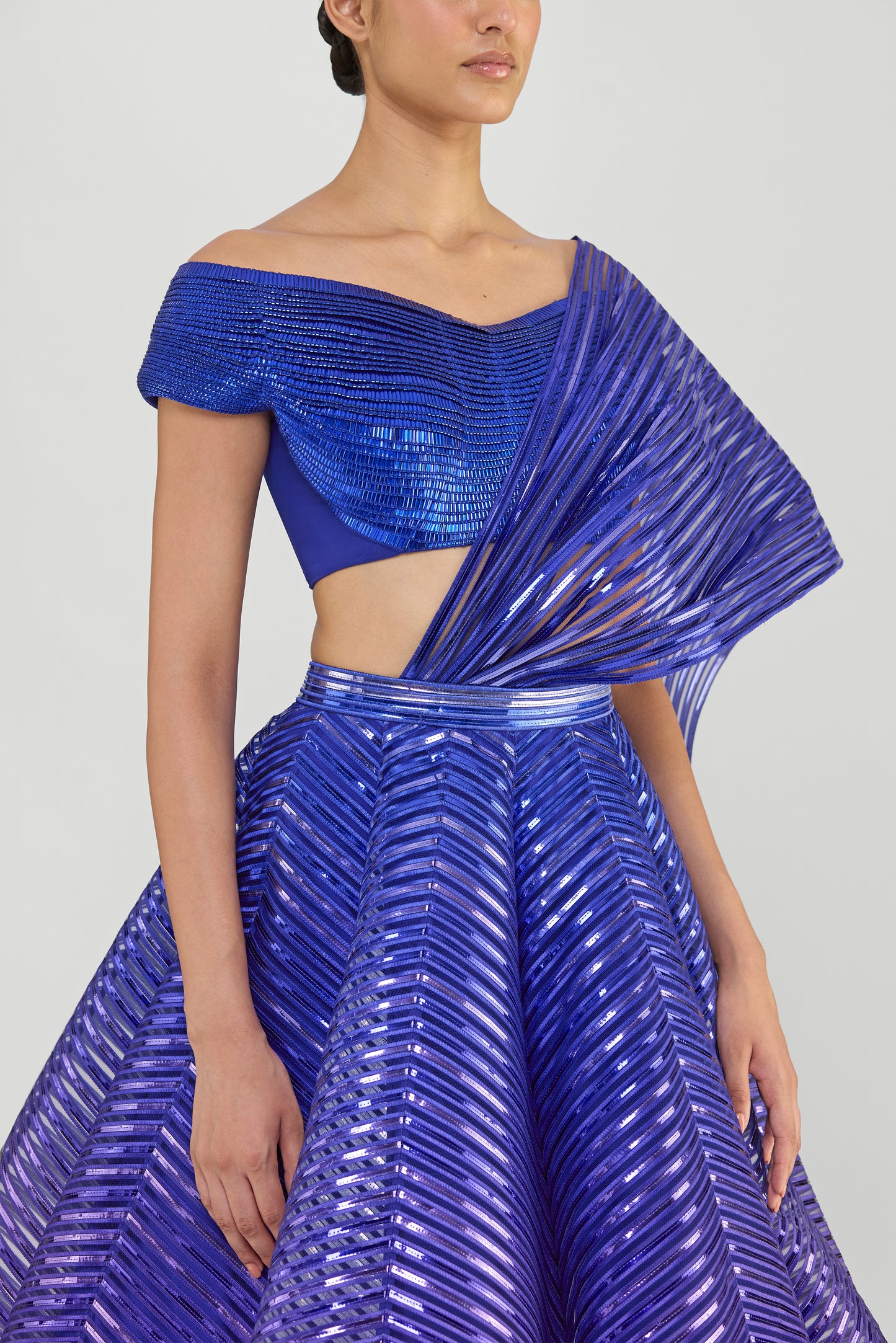Metallic Ombre Skirt And Top