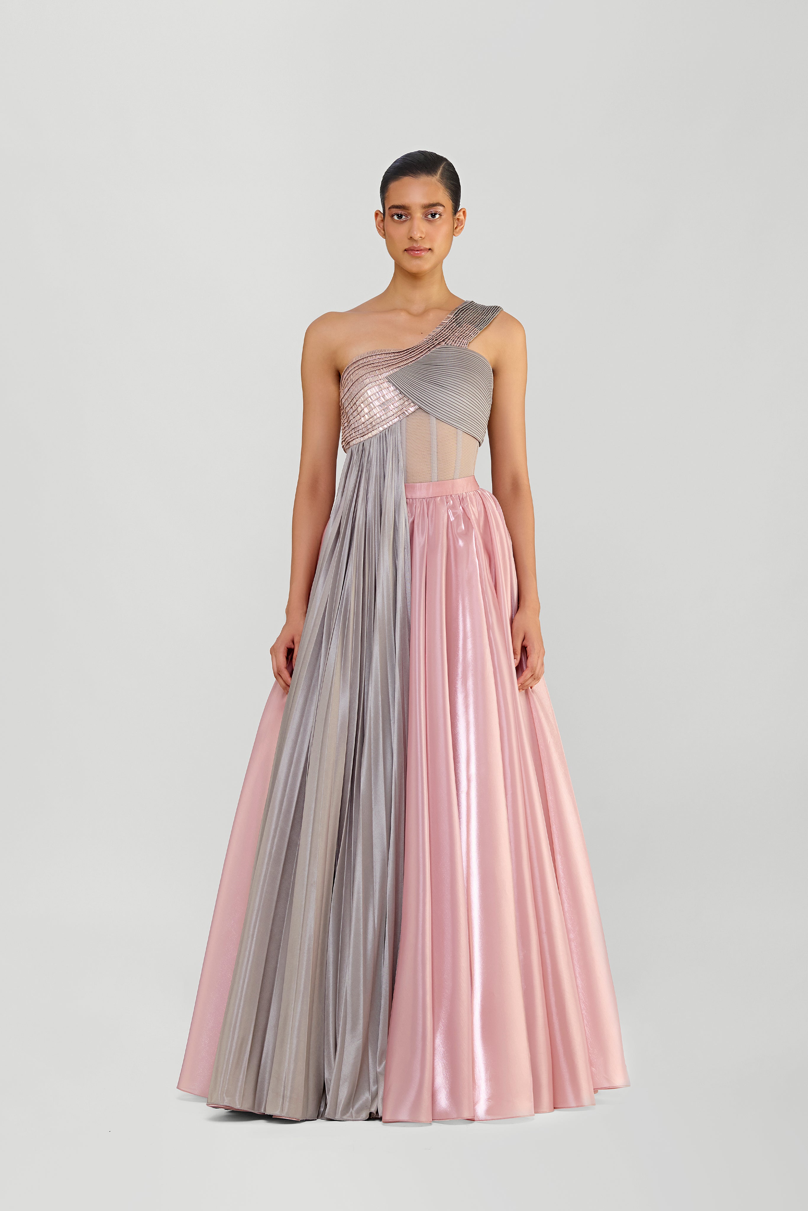 Structured Body Suit And Skirt