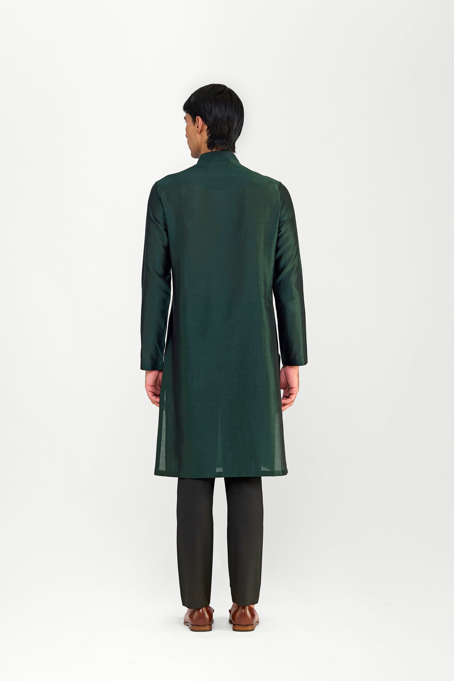 Corded Chanderi Silk Kurta Set