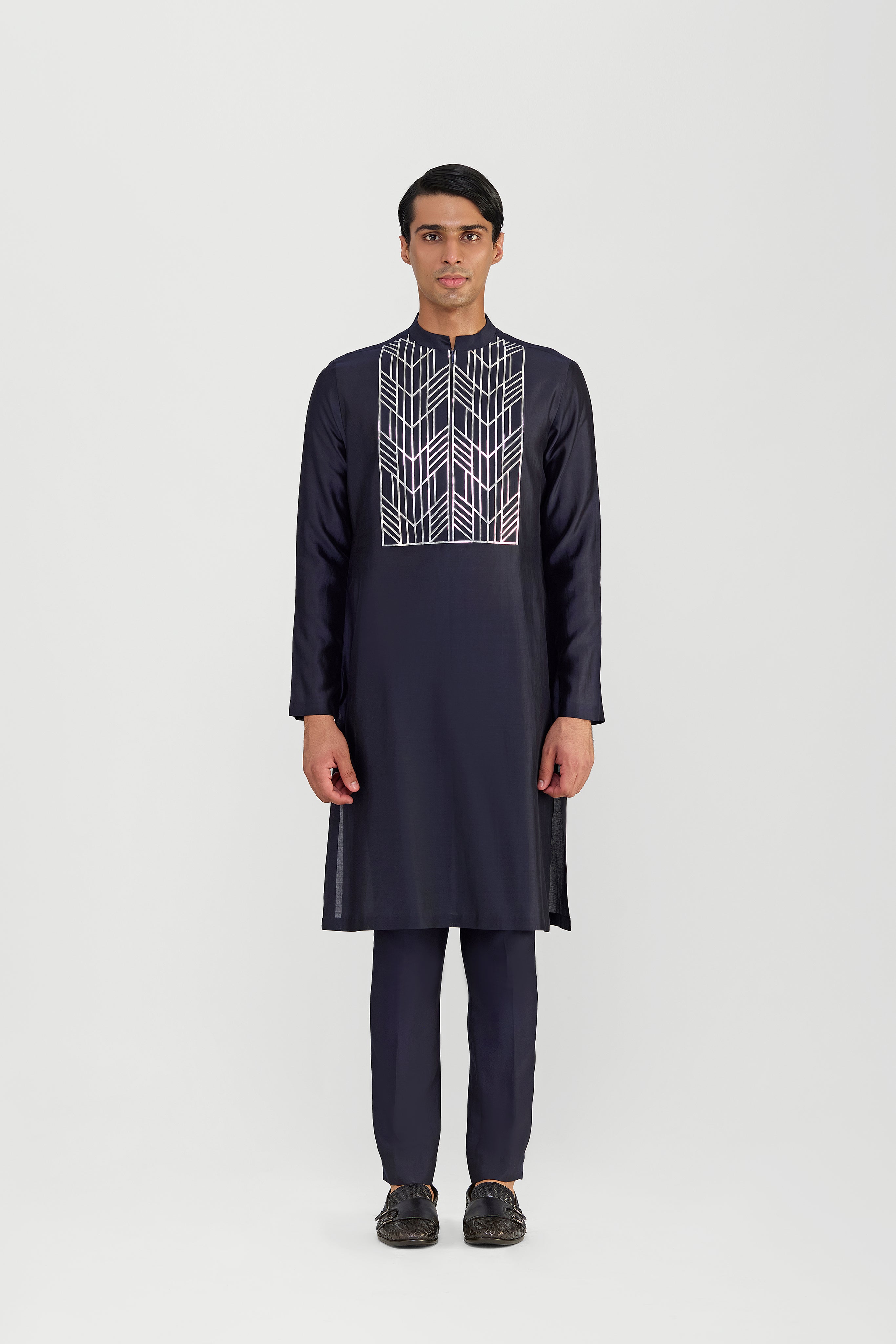 Metallic Chanderi Silk Kurta Set