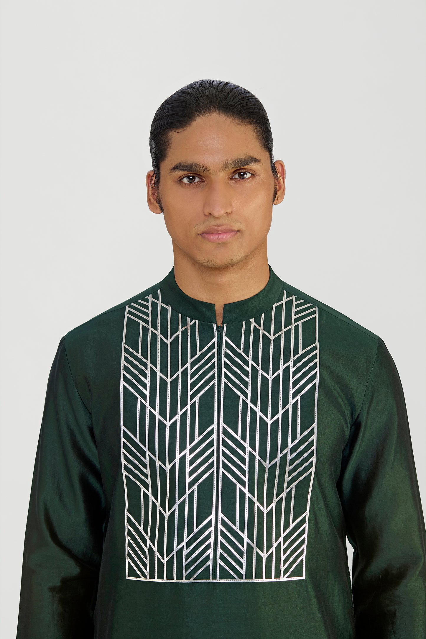 Metallic Chanderi Silk Kurta Set
