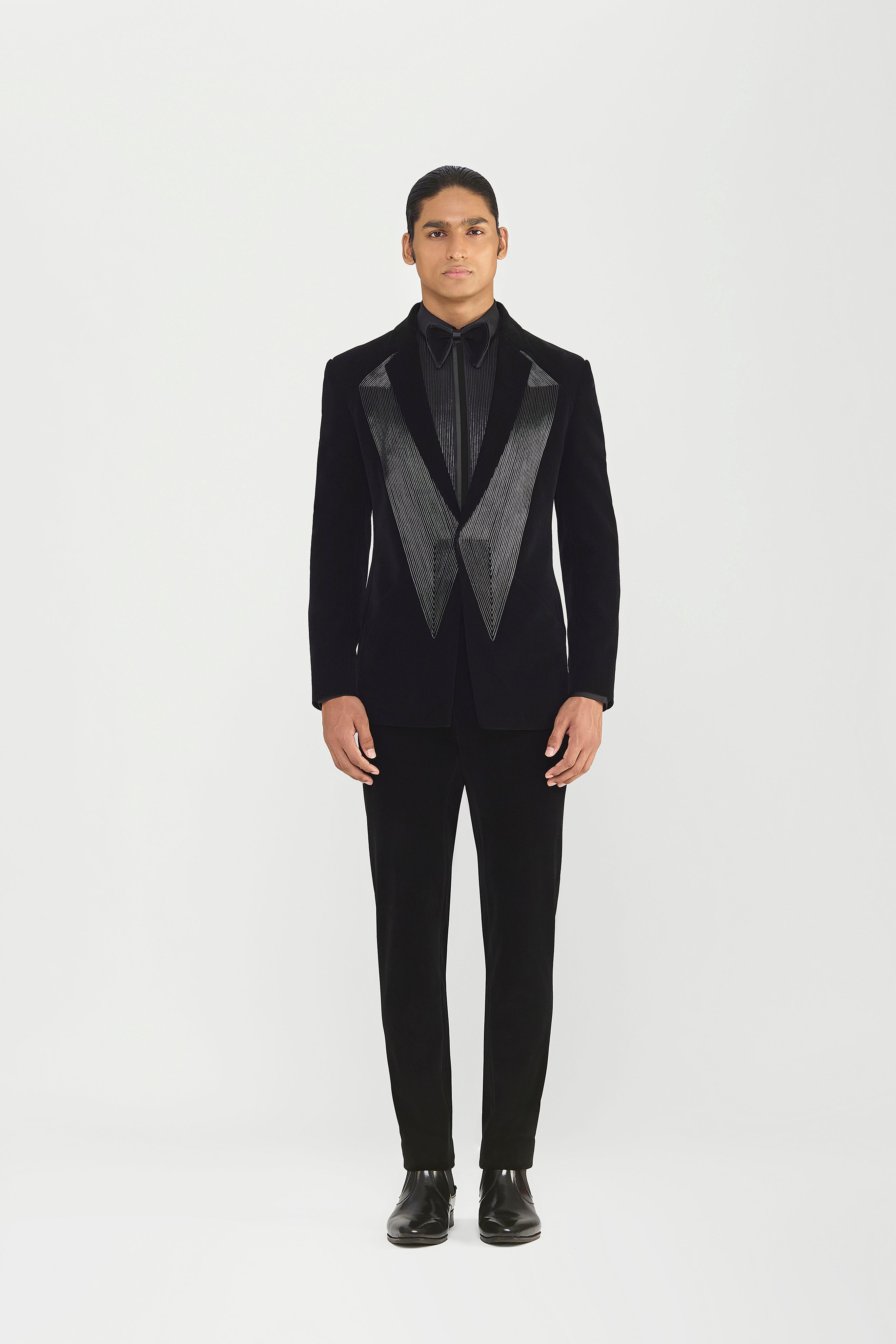 Corded Velvette Tuxedo Set