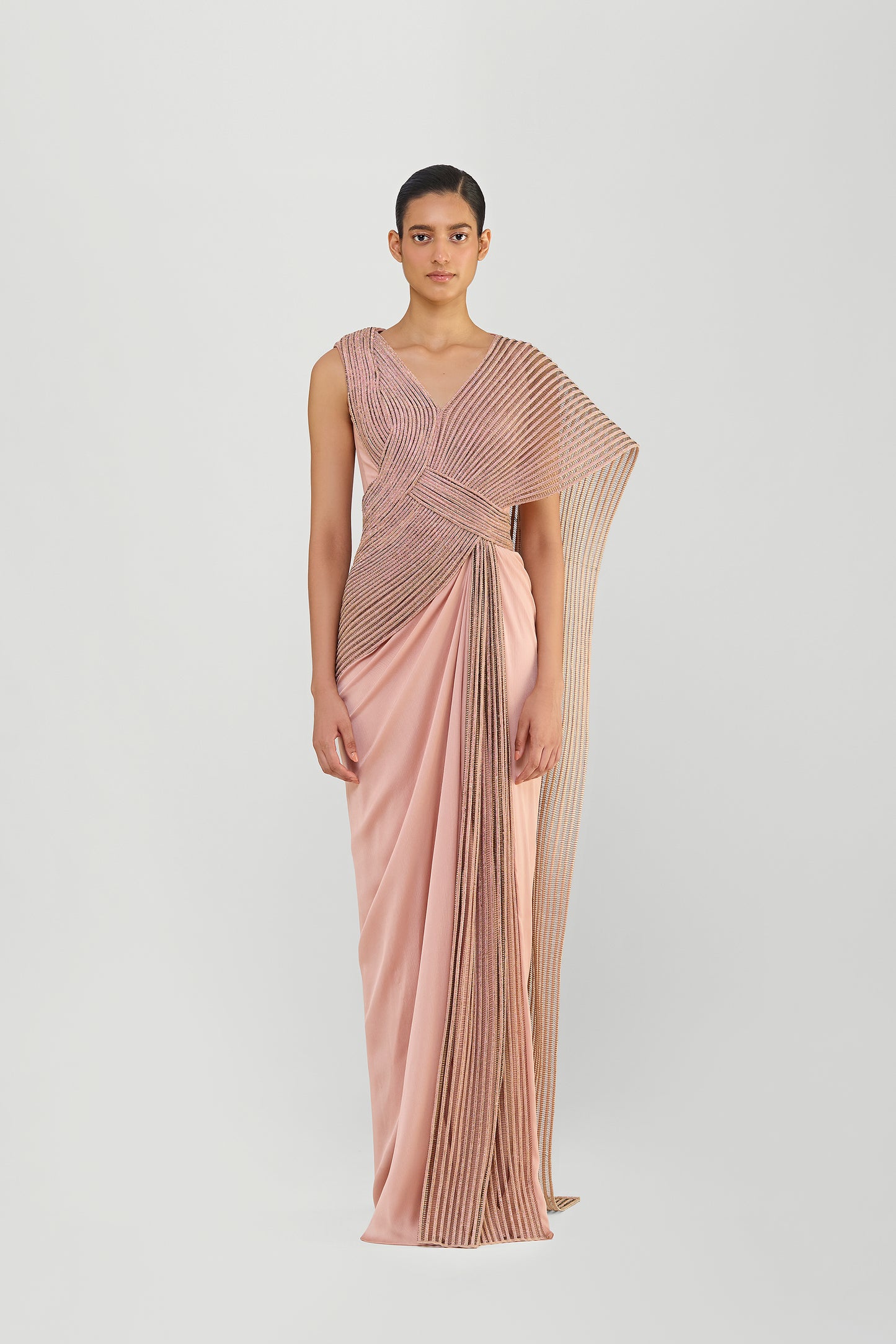 Moulded Crystalvein Saree