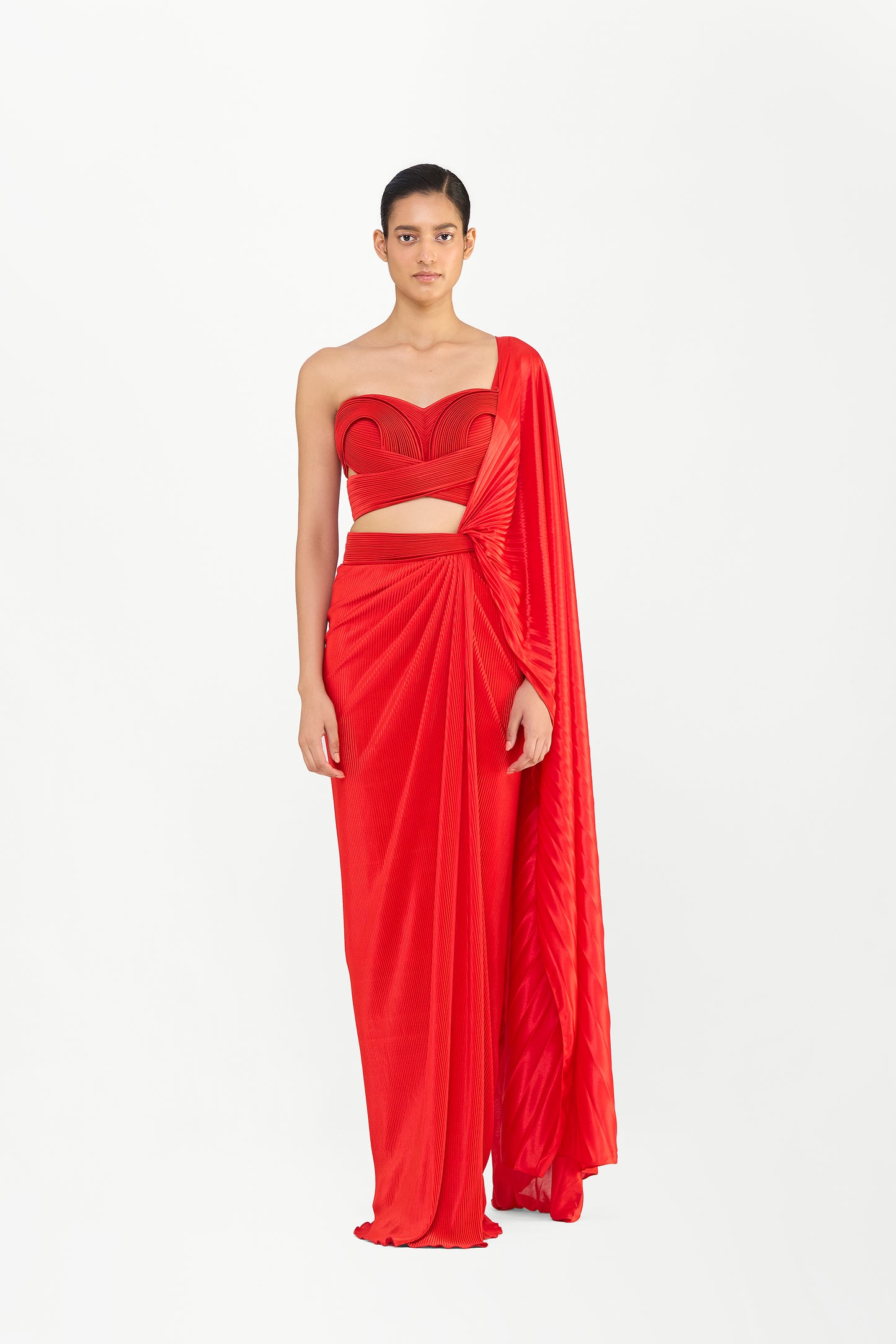 Moulded Plissé Saree