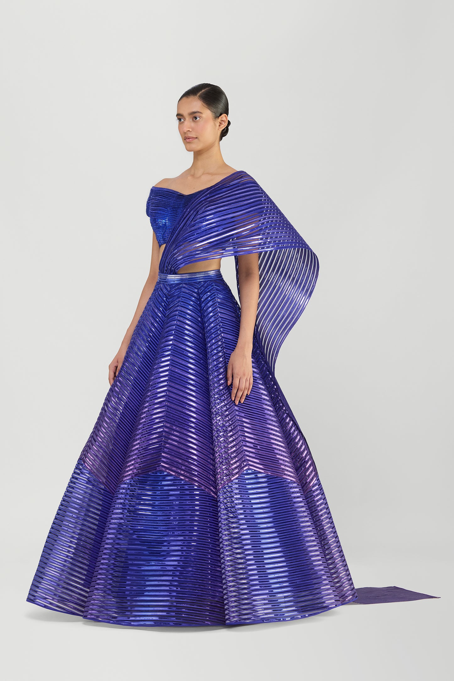 Metallic Ombre Skirt And Top