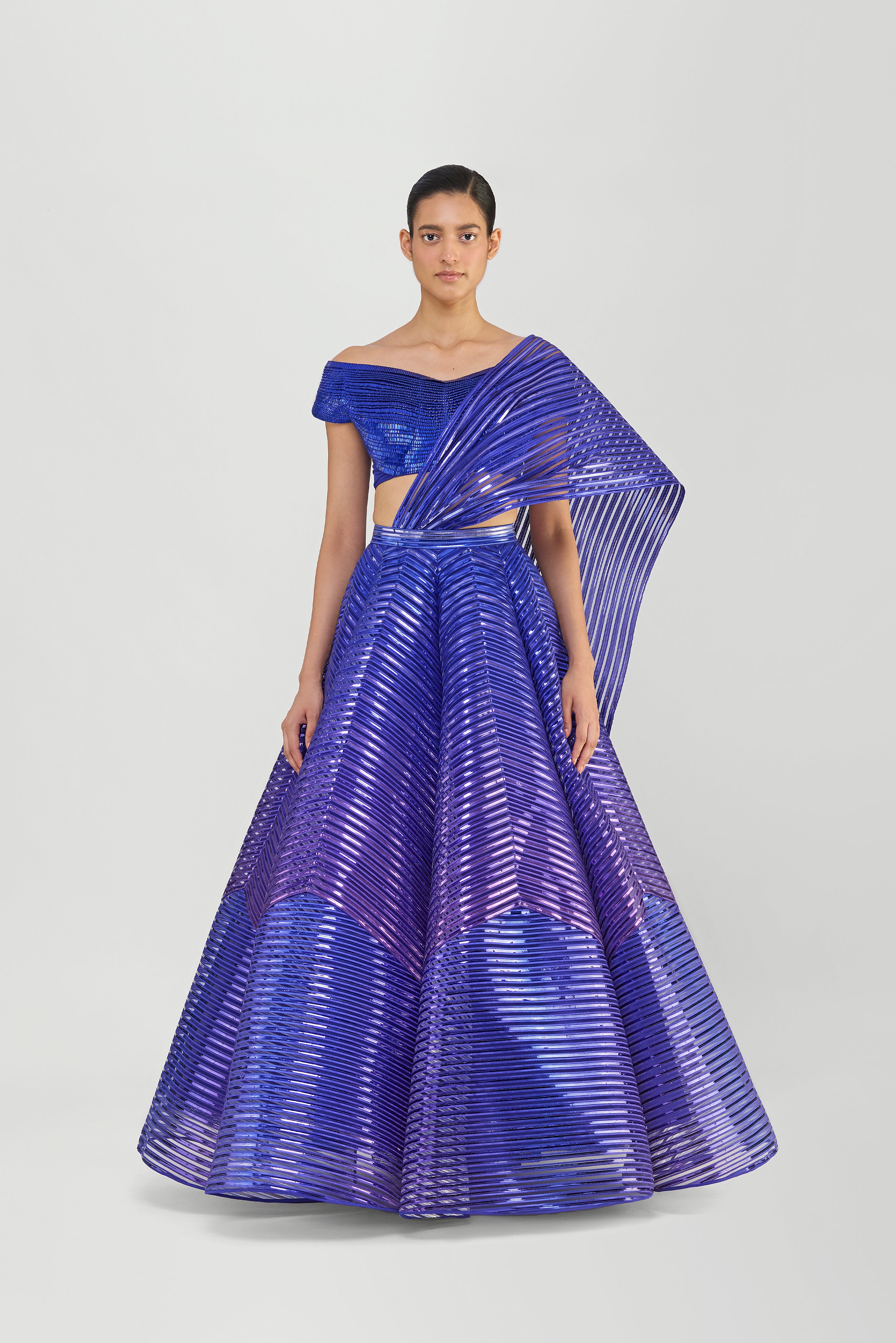 Metallic Ombre Skirt And Top