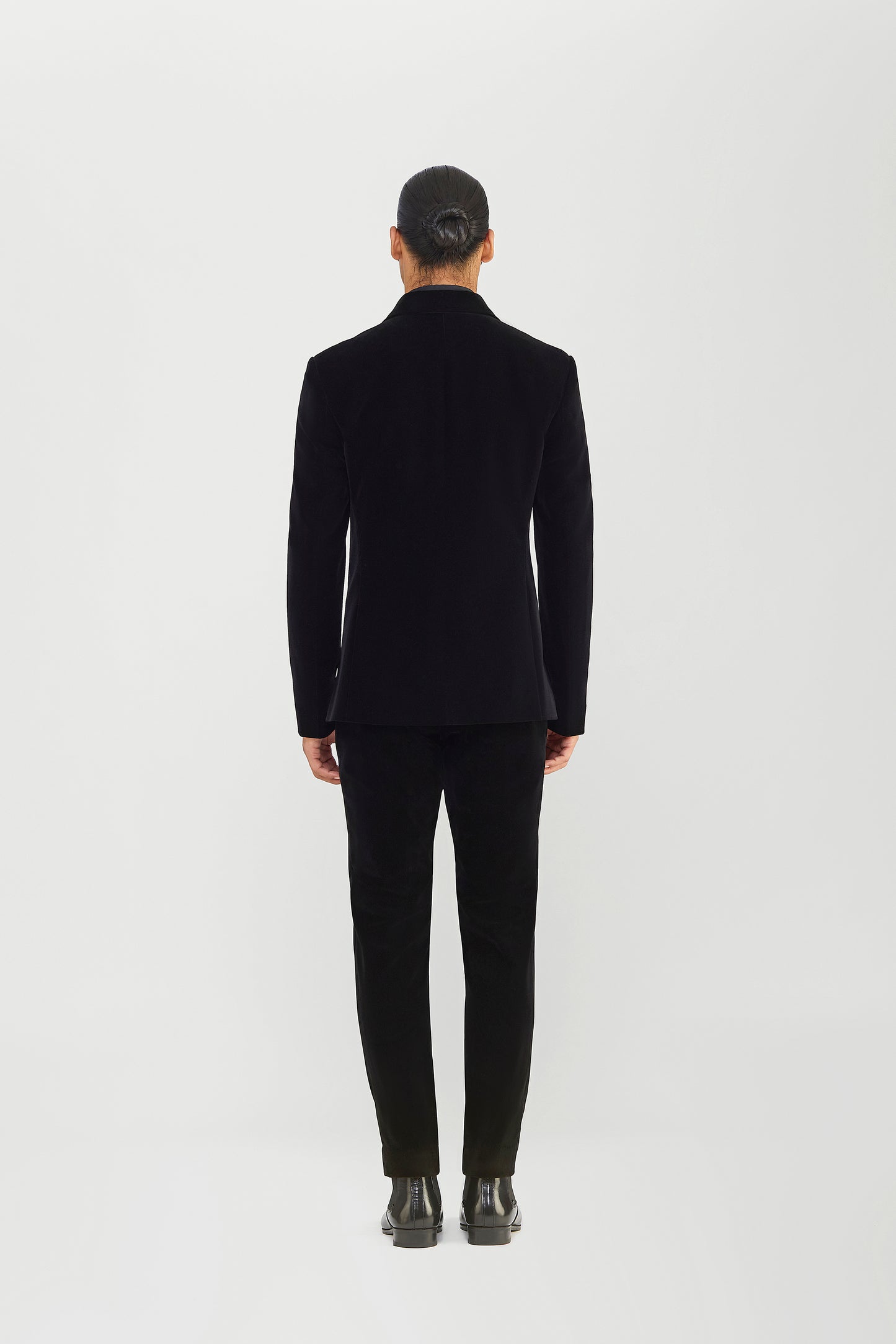 Metallic Micropleated Velvette Tuxedo Set