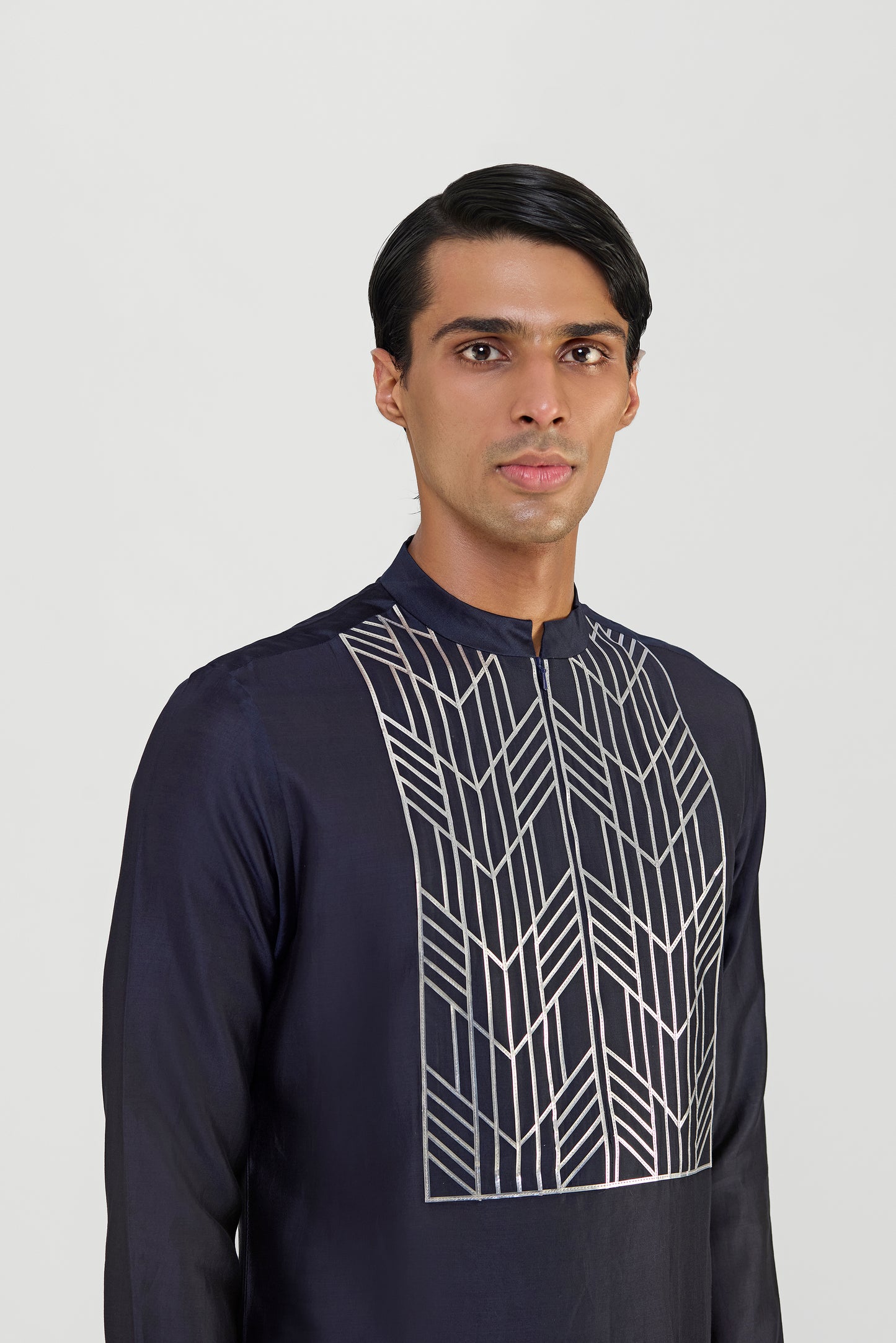 Metallic Chanderi Silk Kurta Set