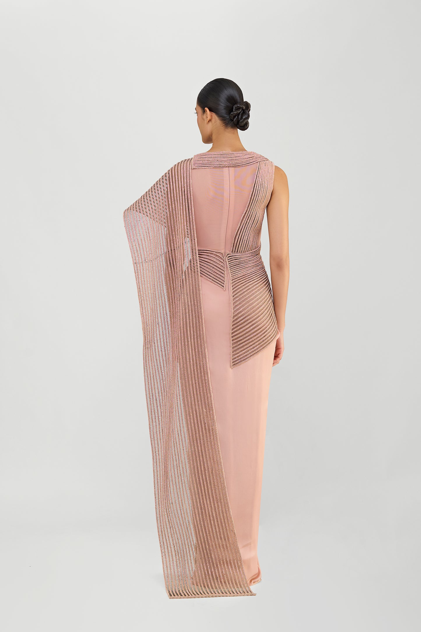 Moulded Crystalvein Saree
