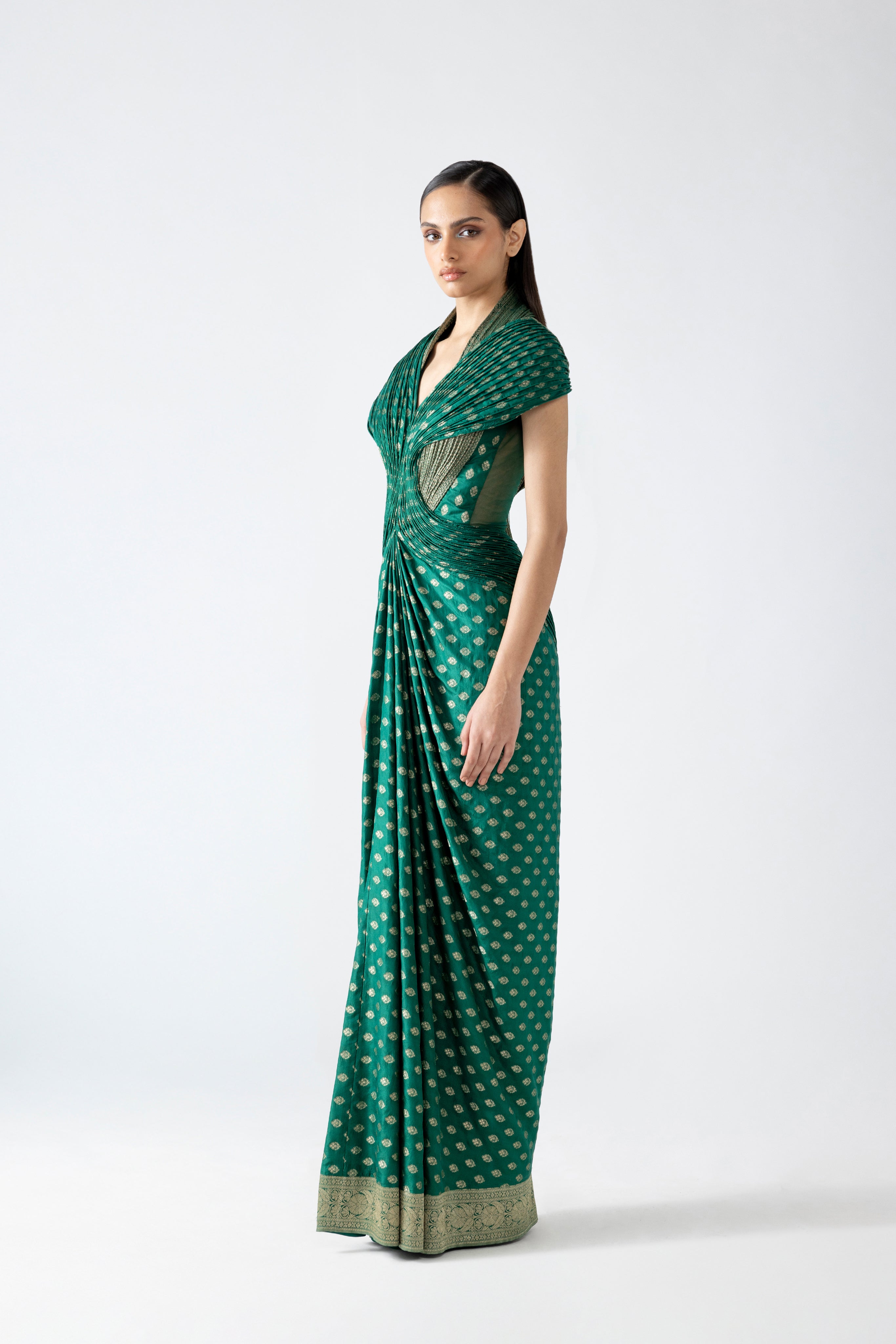 Moulded Vintage Banarsi Gown