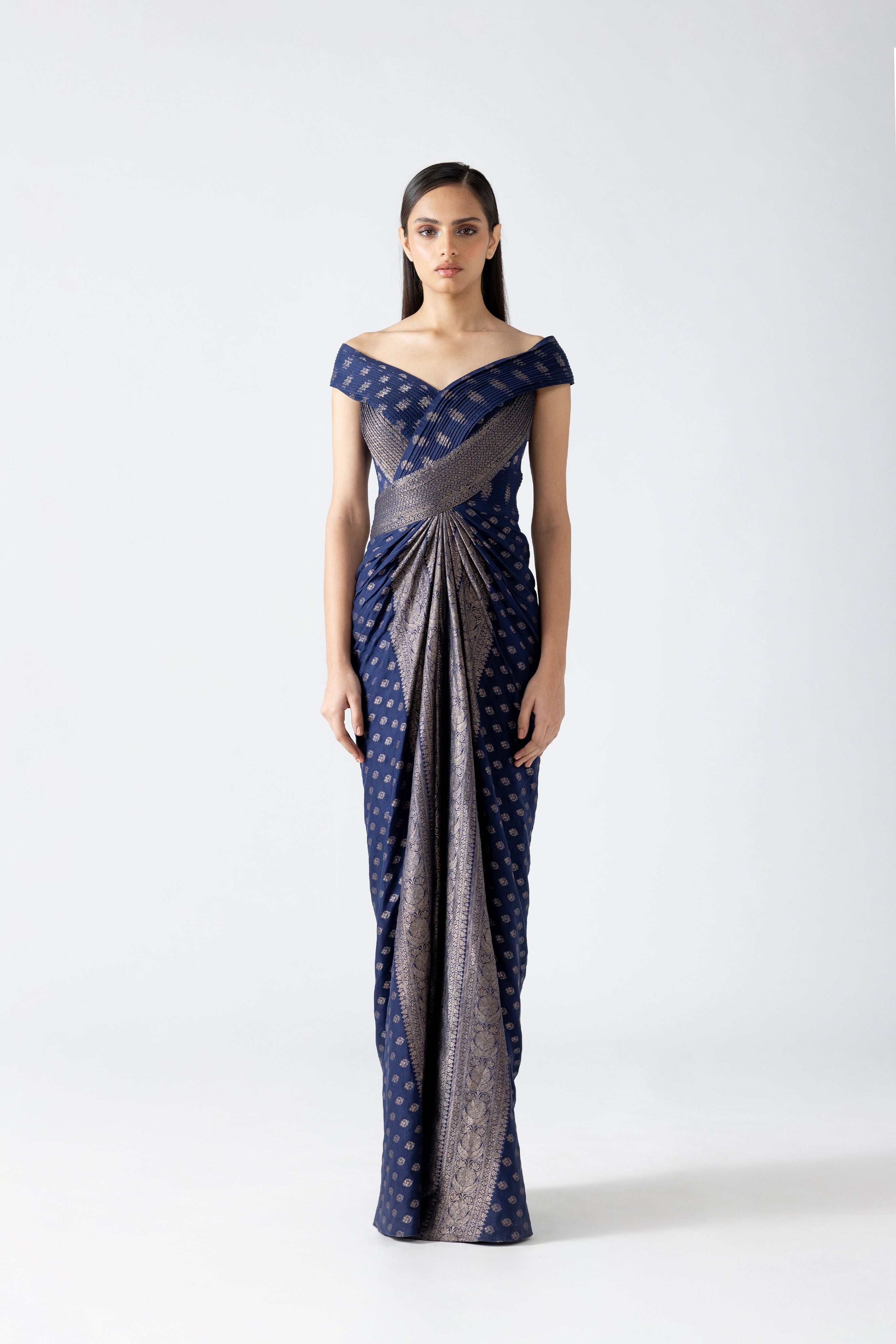 Vintage Banarsi Structured Gown