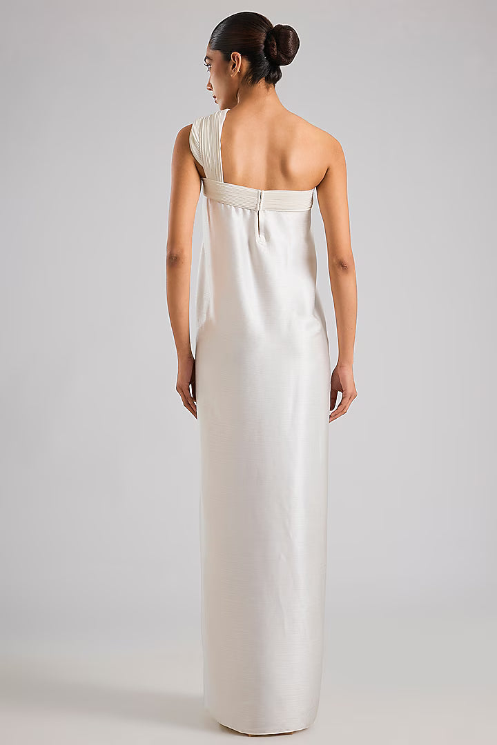 Off The Shoulder Corded Long Dress