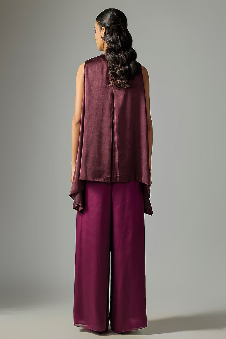 Satin Chiffon Top