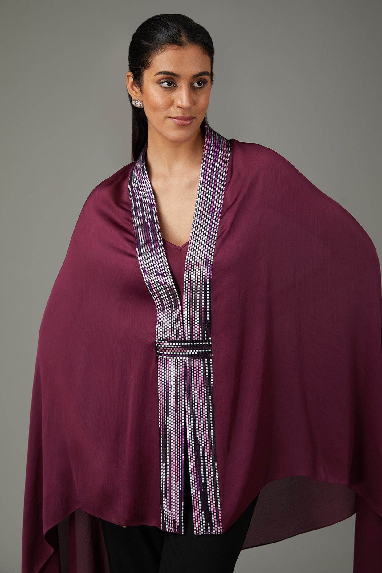 Metallic Structured Cape